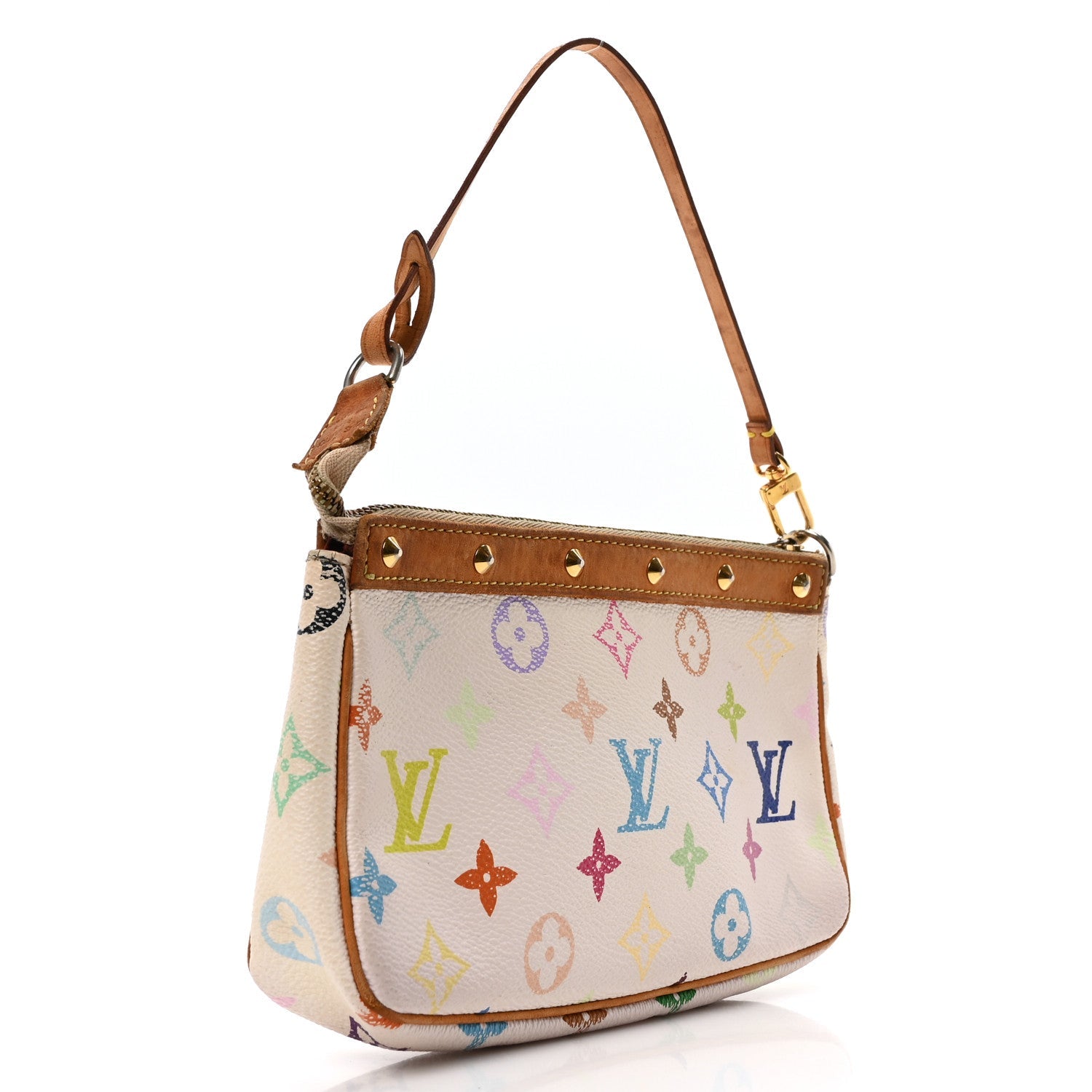 Monogram Multicolor Pochette Accessories White