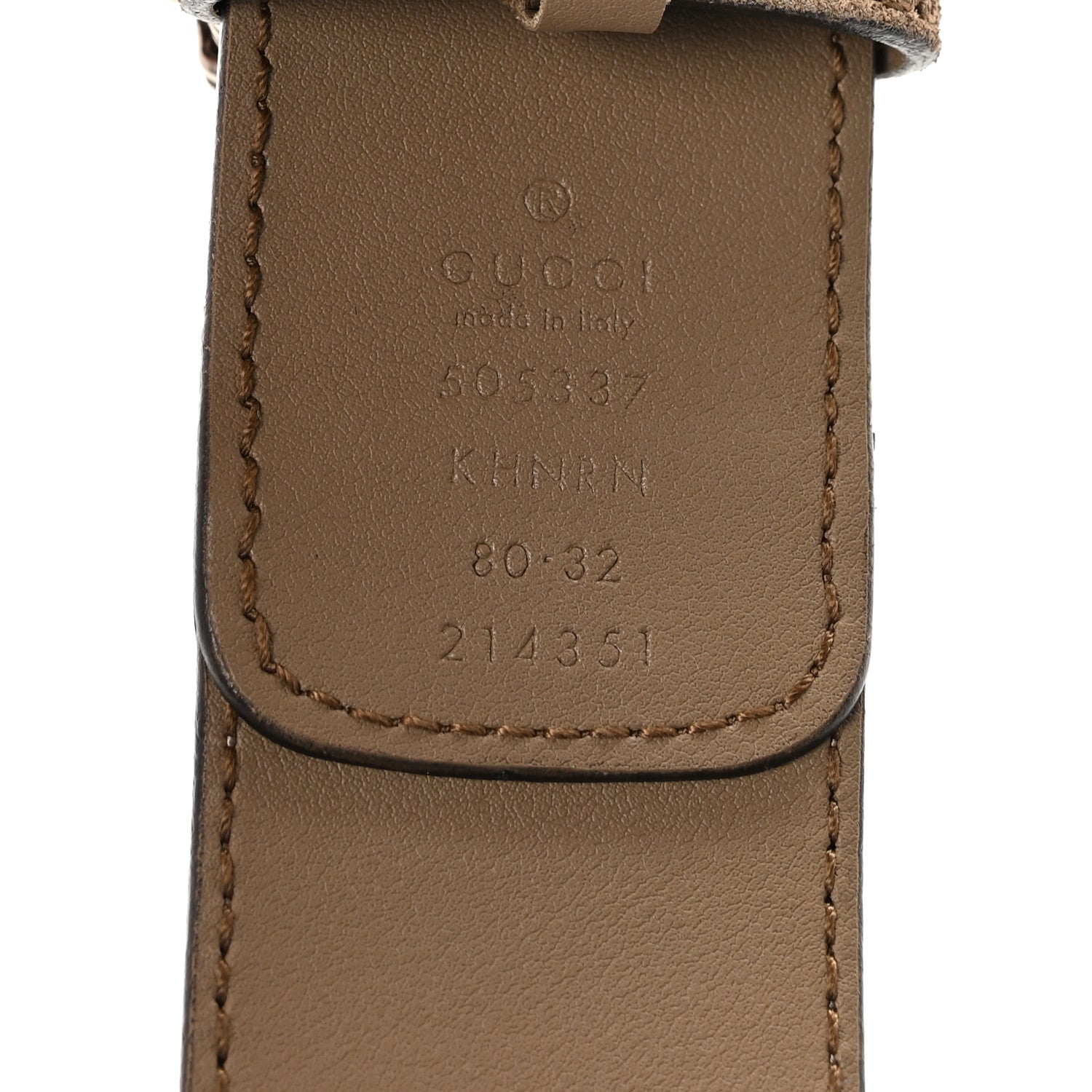 GG Supreme Monogram Suede Dionysus 40mm Belt 80 32 Beige Taupe