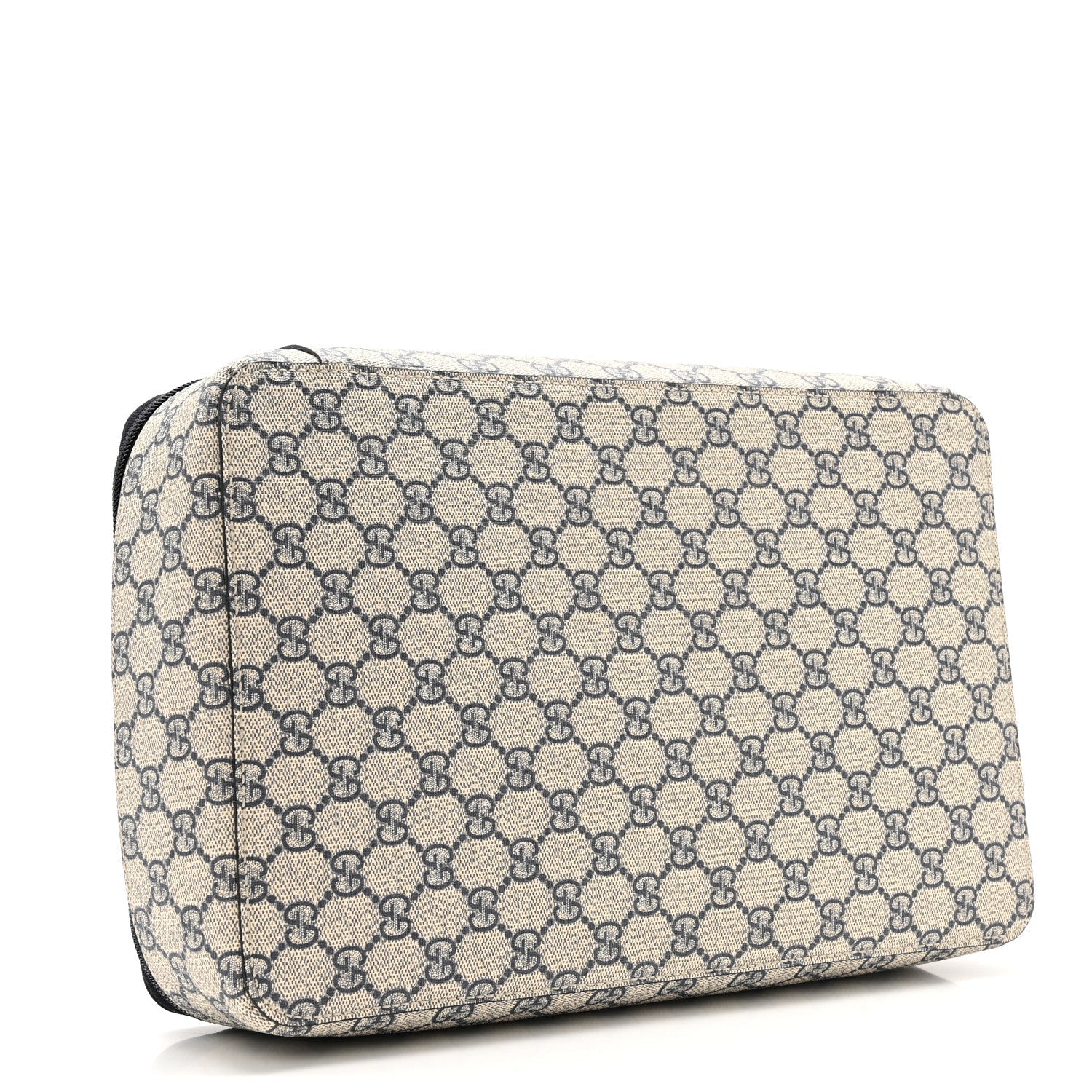 GG Supreme Monogram Medium Packing Cube Beige Blue
