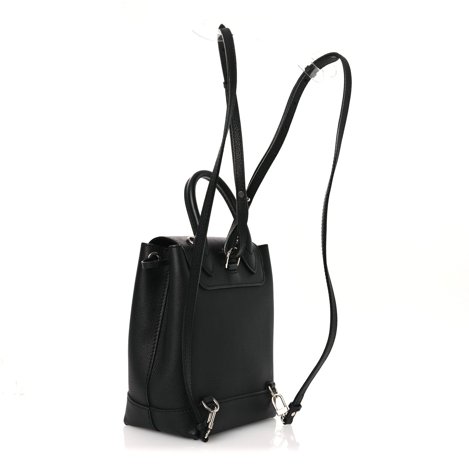 Calfskin Lockme Mini Backpack Black
