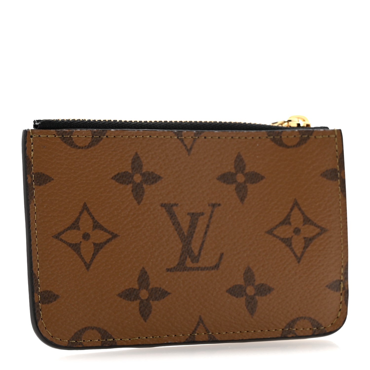 Reverse Monogram Zipped Romy Card Holder