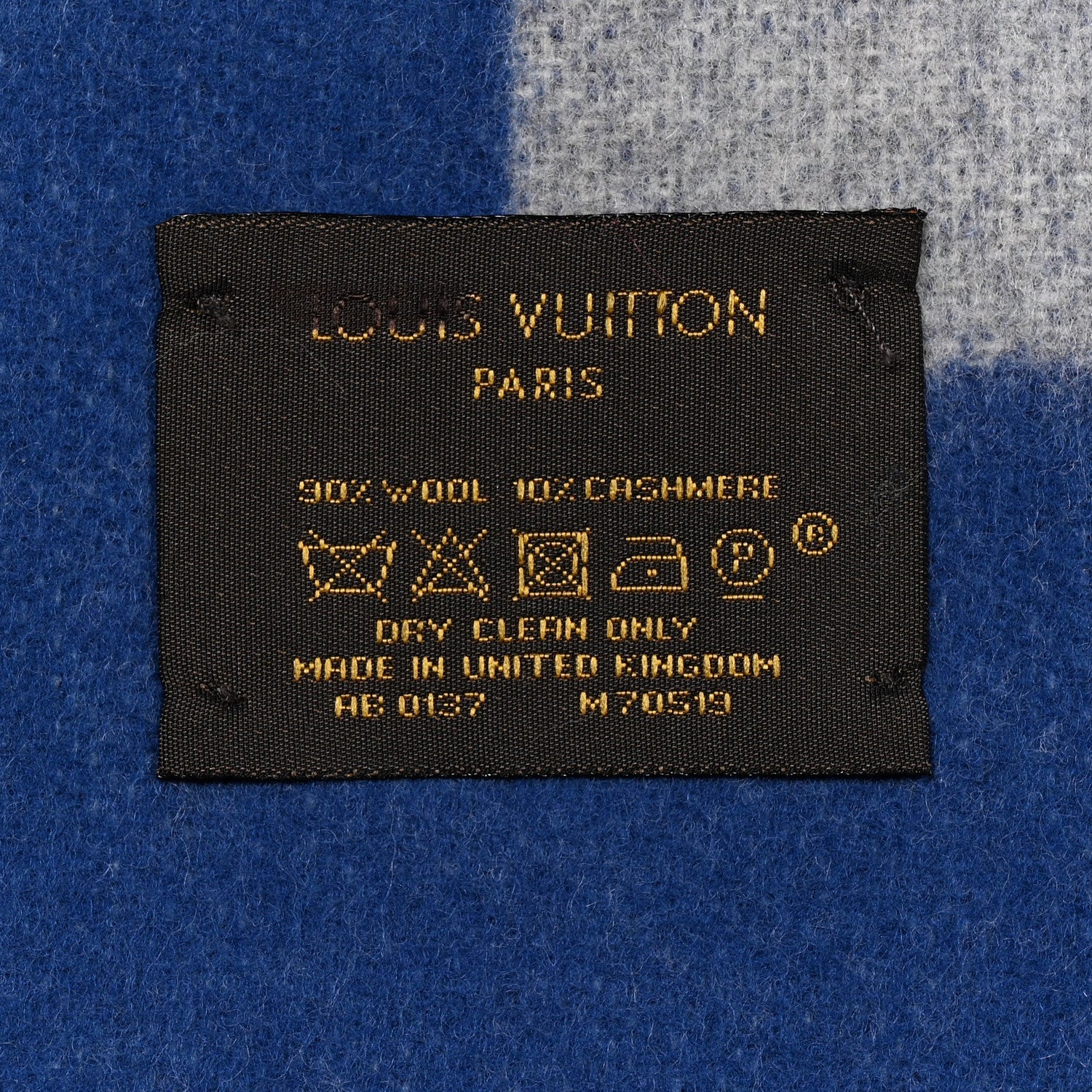 Lambswool Angora Cardiff Scarf Blue Grey