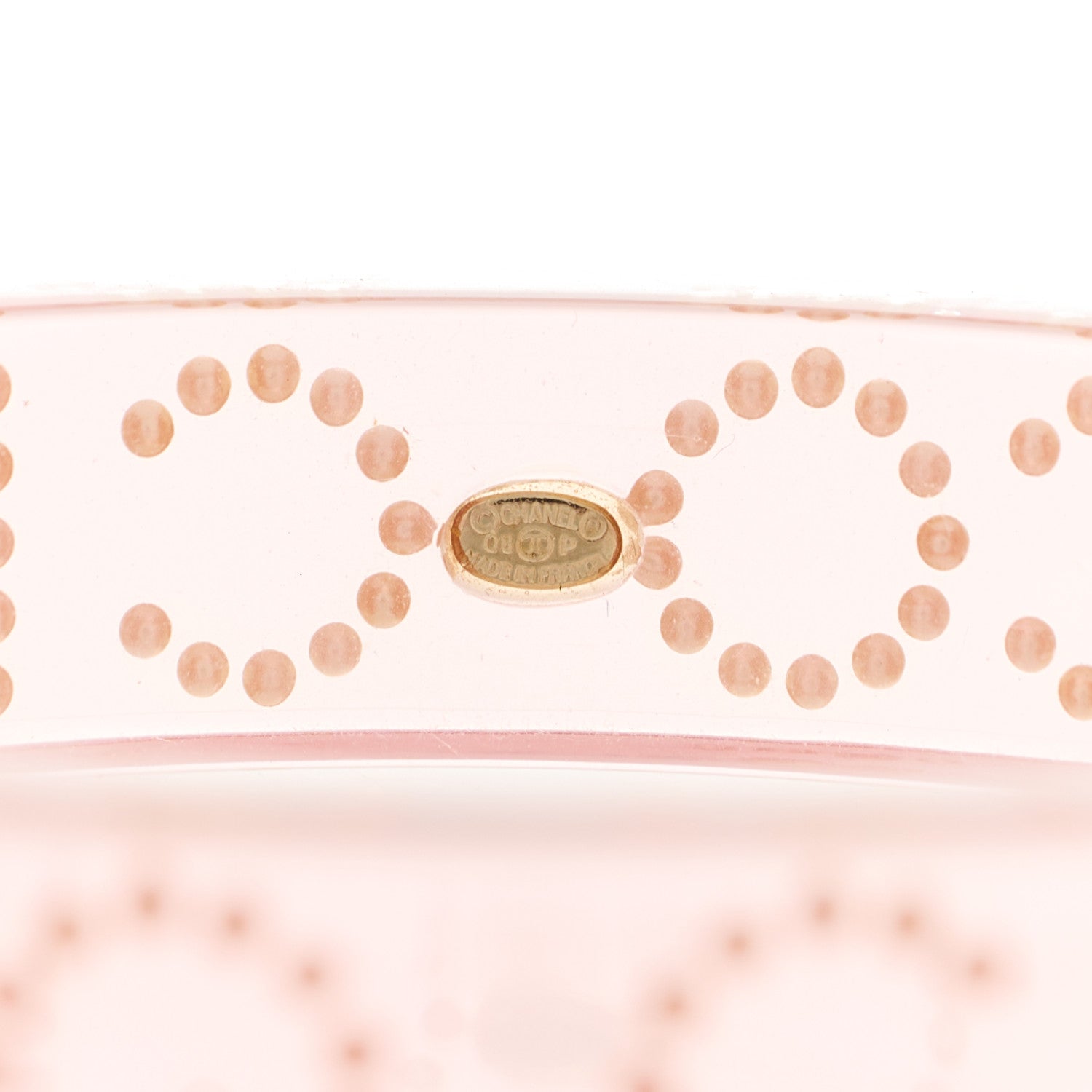 Resin Pearl Coco Cuff Transparent Pink