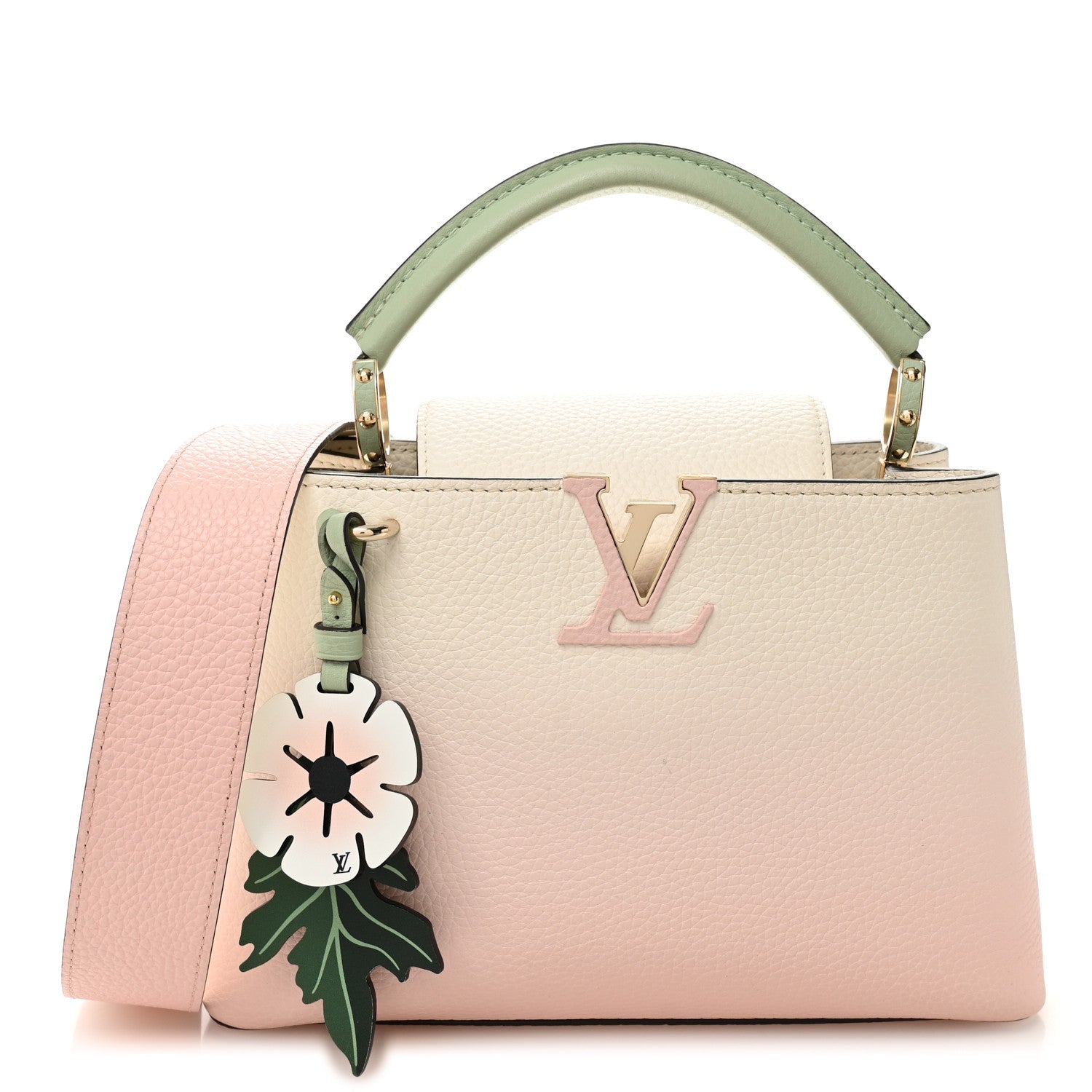 Taurillon Gradient Capucines BB Creme Rose Jade