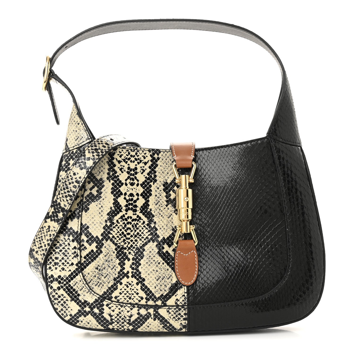 Snakeskin Small Jackie 1961 Hobo Black Beige