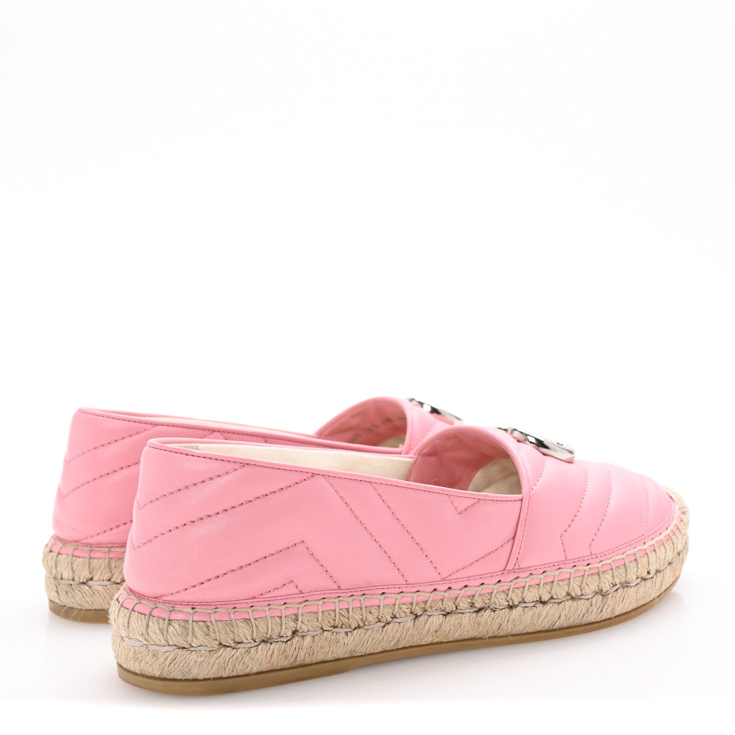 Nappa Matelasse GG Marmont Espadrilles 38.5 Wild Rose