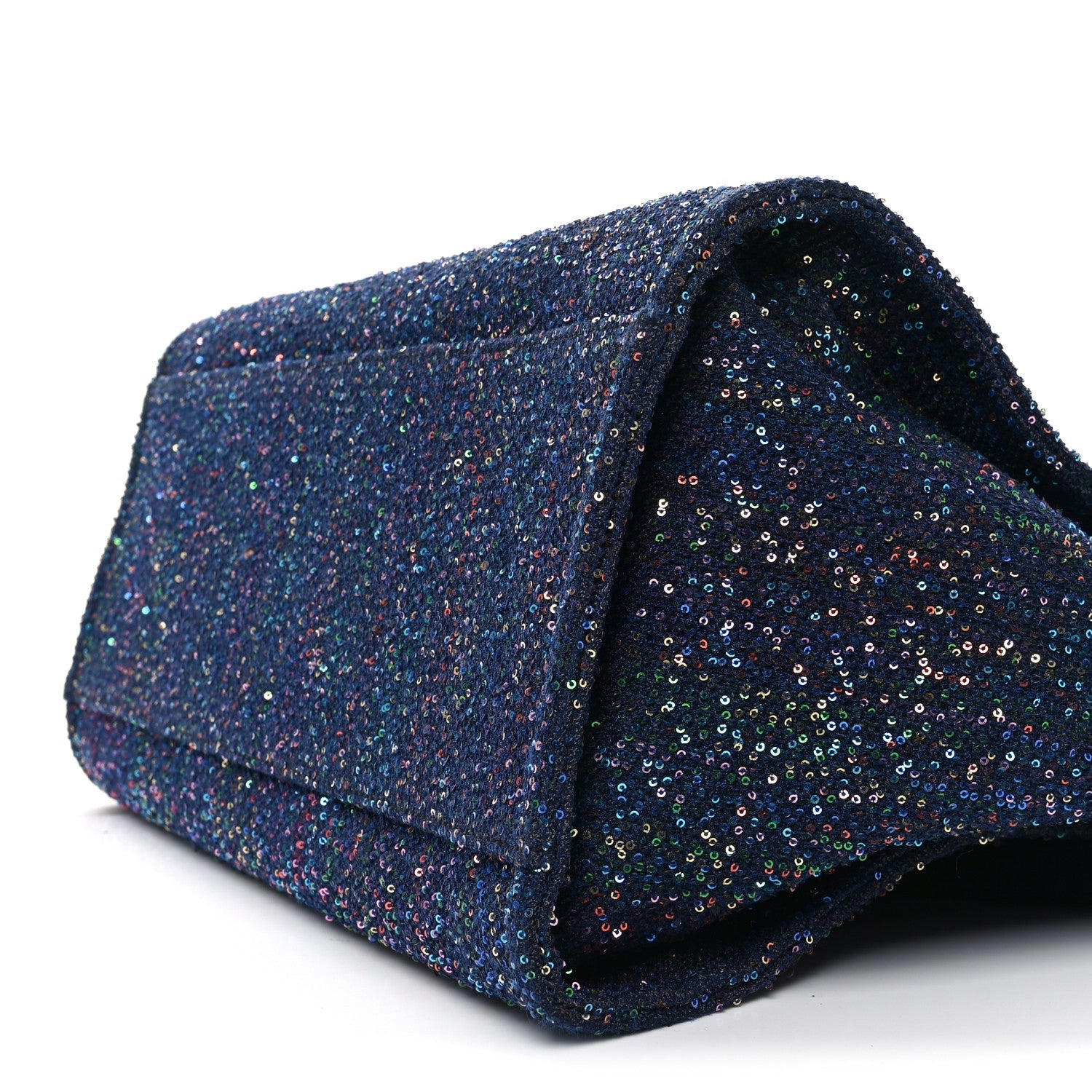 Calfskin Sequin Medium Deauville Tote Blue Multicolor