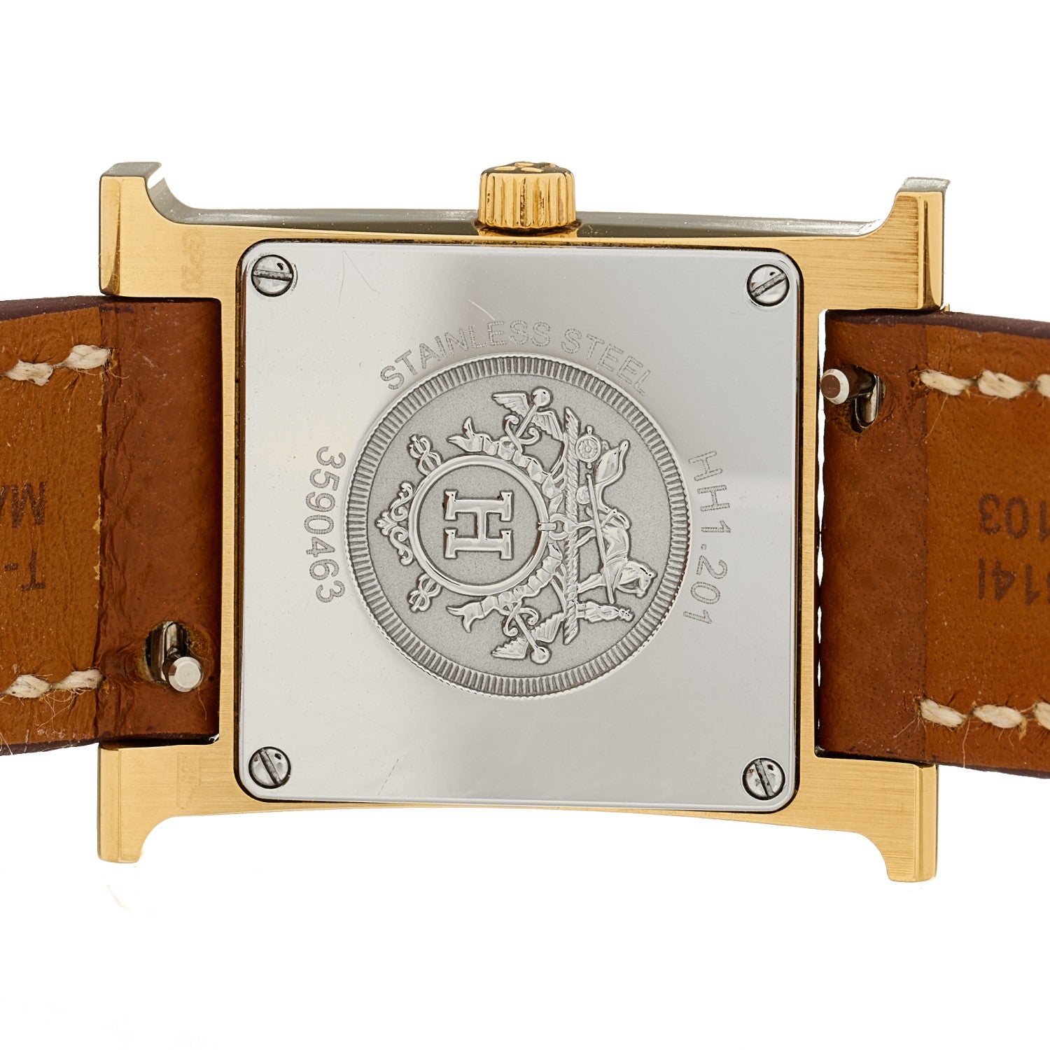 Stainless Steel Epsom 21mm Heure H Hour Quartz Watch Gold