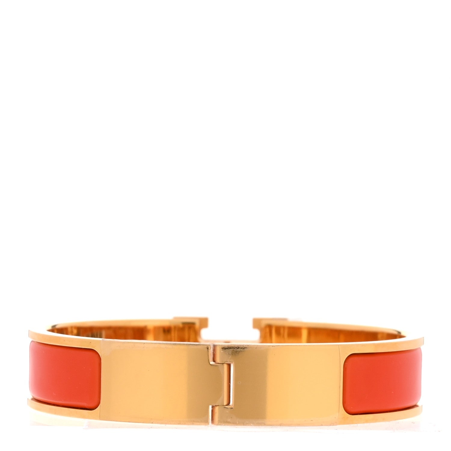 Enamel Narrow Clic Clac H Bracelet PM Orange Fruite