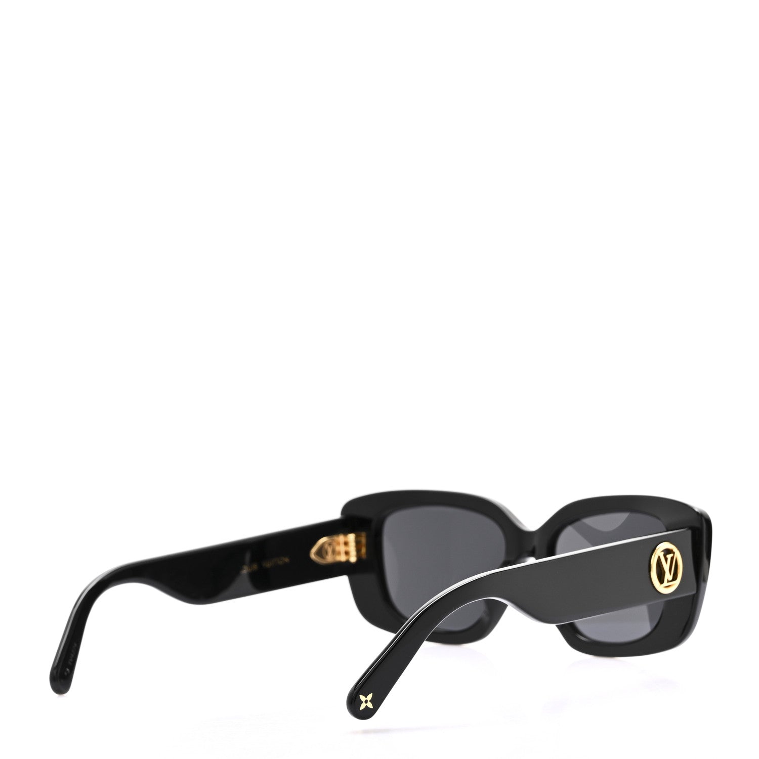 Acetate LV Circle Large Cat Eye Sunglasses Z2642U Black