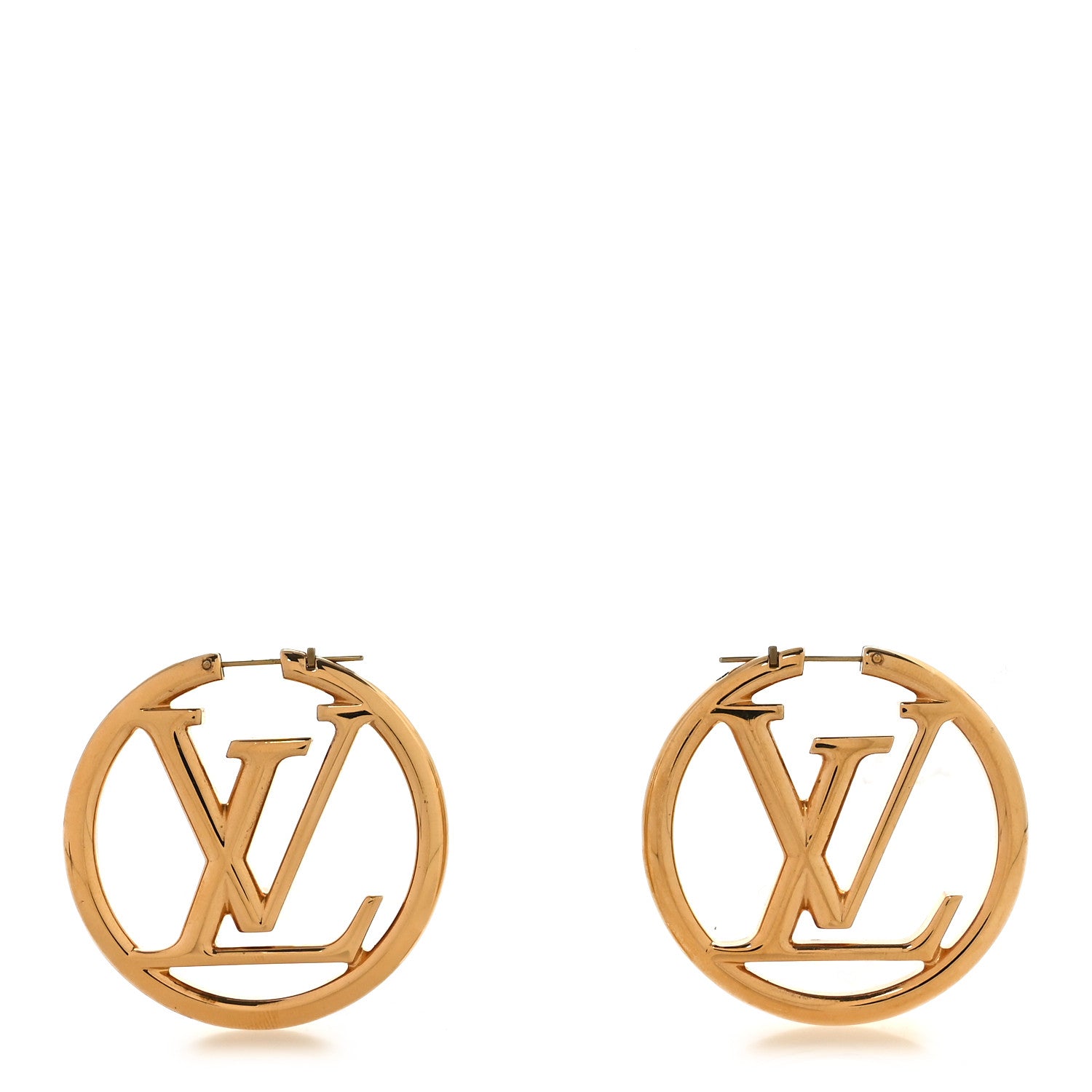 Metal Louise Hoop Earrings Gold