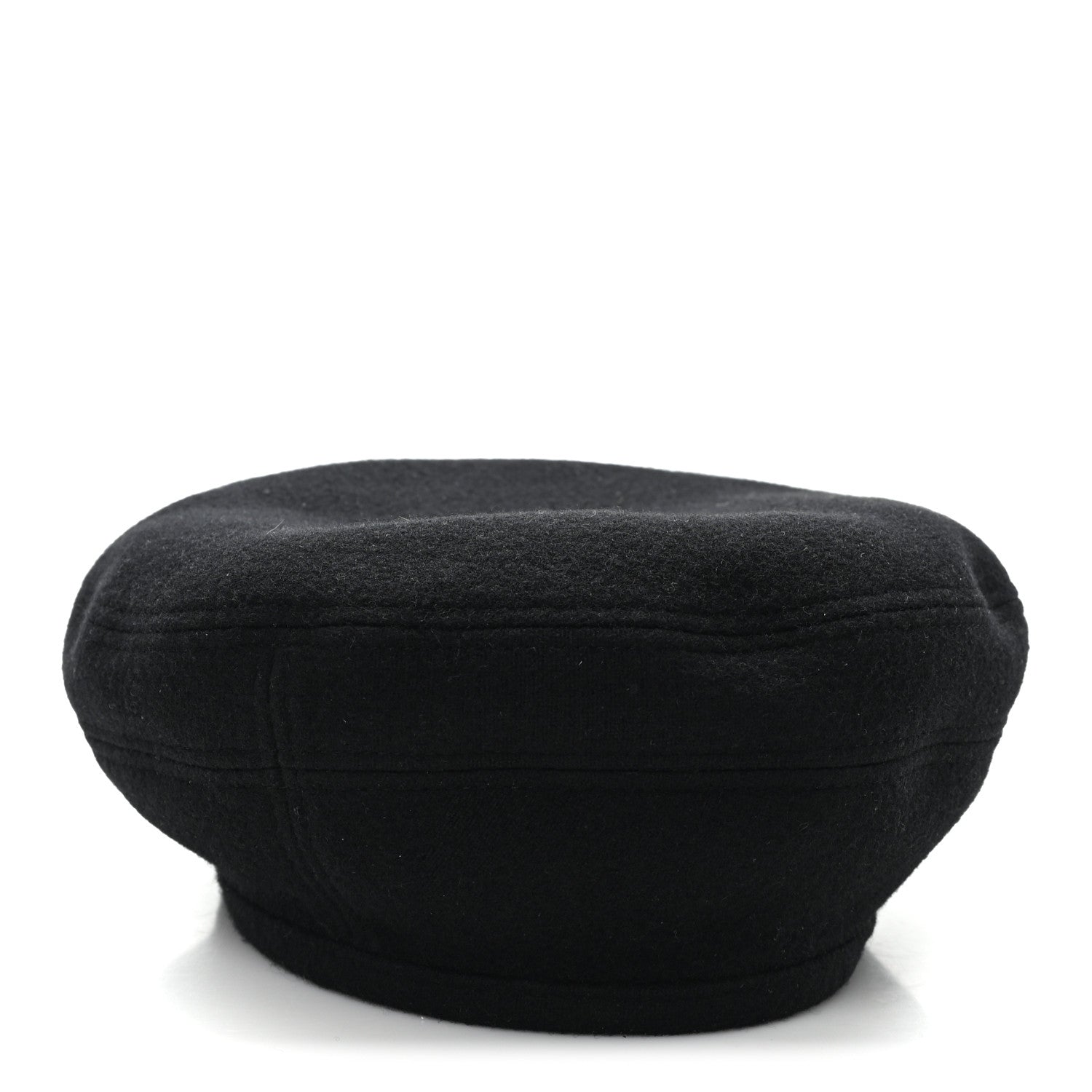Wool Cashmere Saint Honore Drap Beret 56 Black