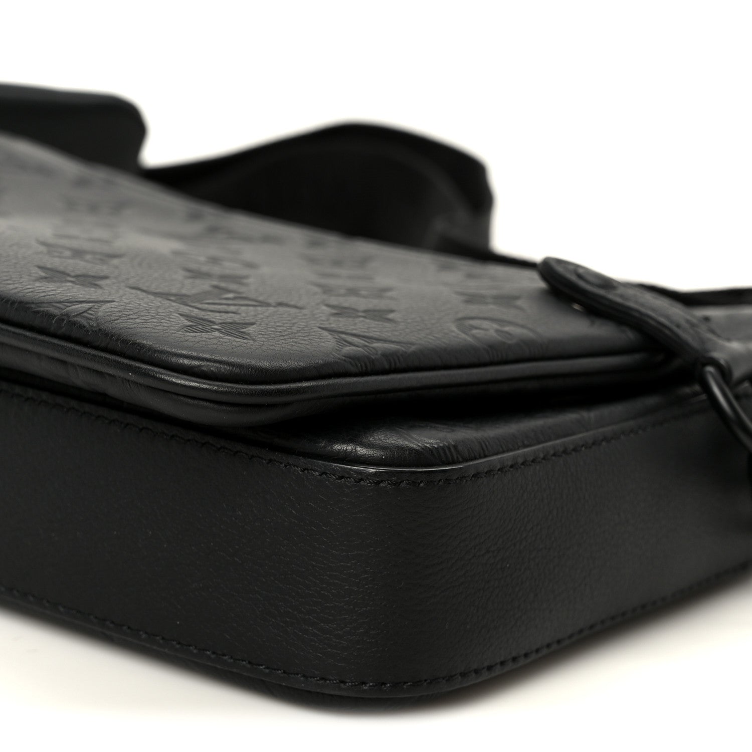 Calfskin Monogram Shadow Trio Messenger Black