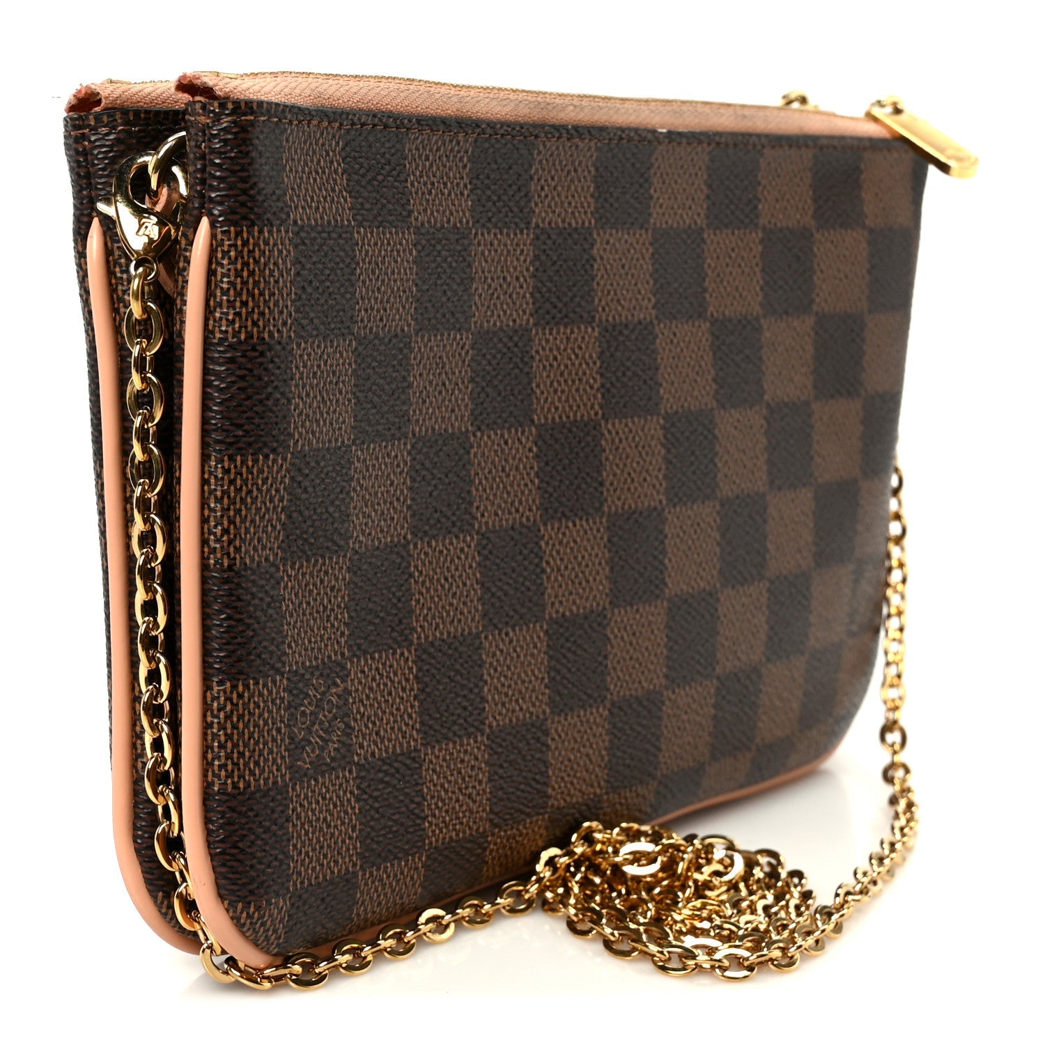 Damier Ebene Double Zip Pochette