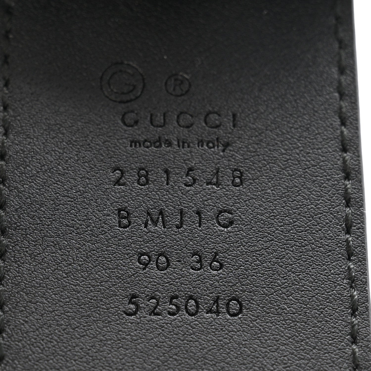 Soft Microguccissima Margaux Calfskin Belt 90 36 Black
