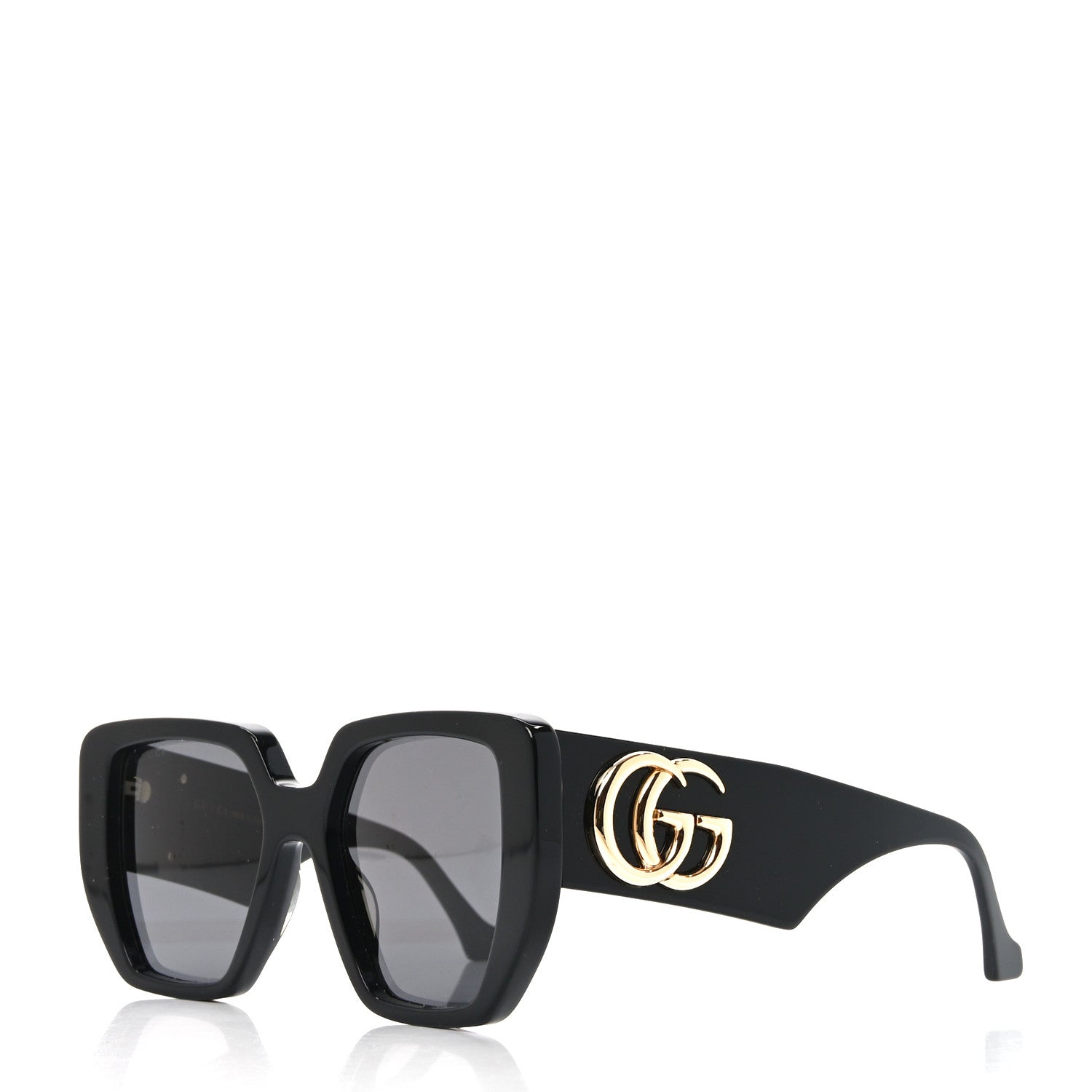 Acetate Square Frame Sunglasses GG0956S Black