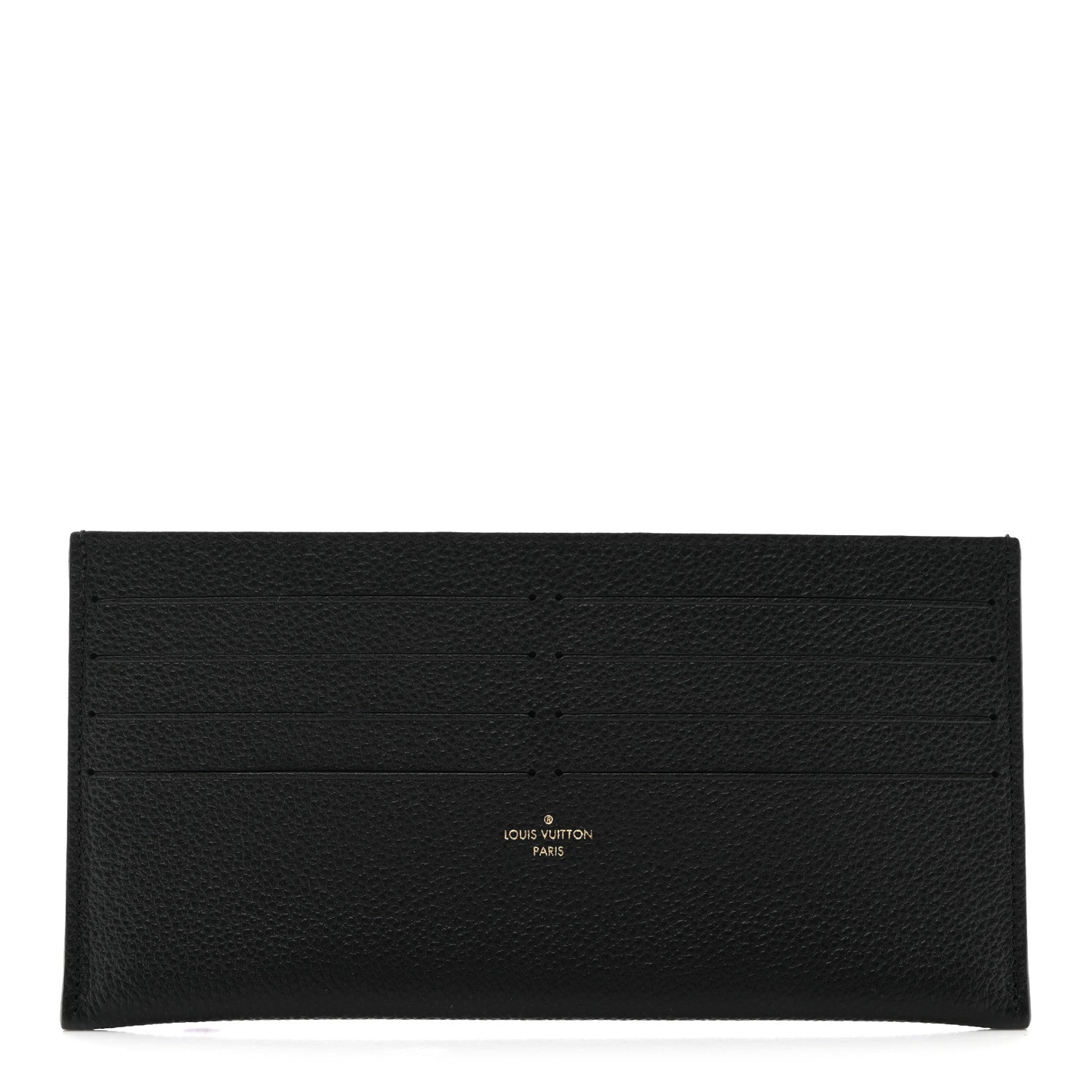 Calfskin Felicie Chain Wallet Card Holder Insert Black