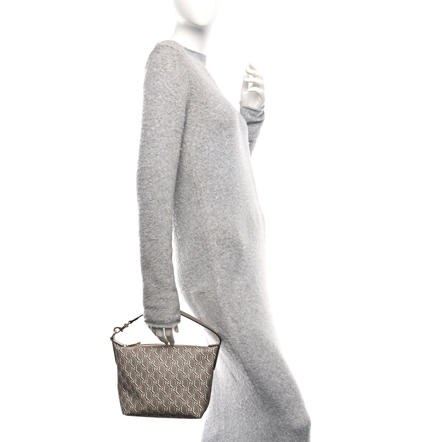 GG Shadow Monogram Super Mini Ophidia Shoulder Bag Taupe