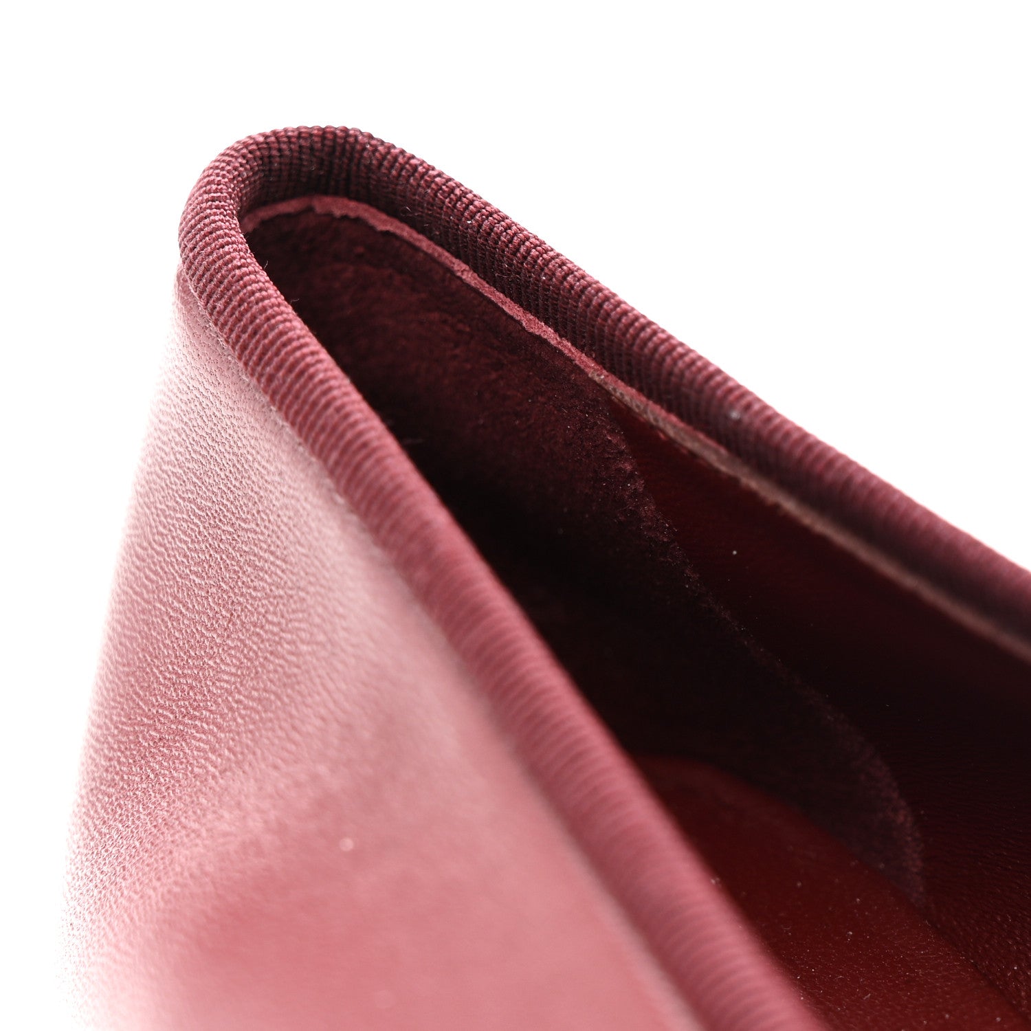 Lambskin Cap Toe CC Ballerina Flats 40 Burgundy Black
