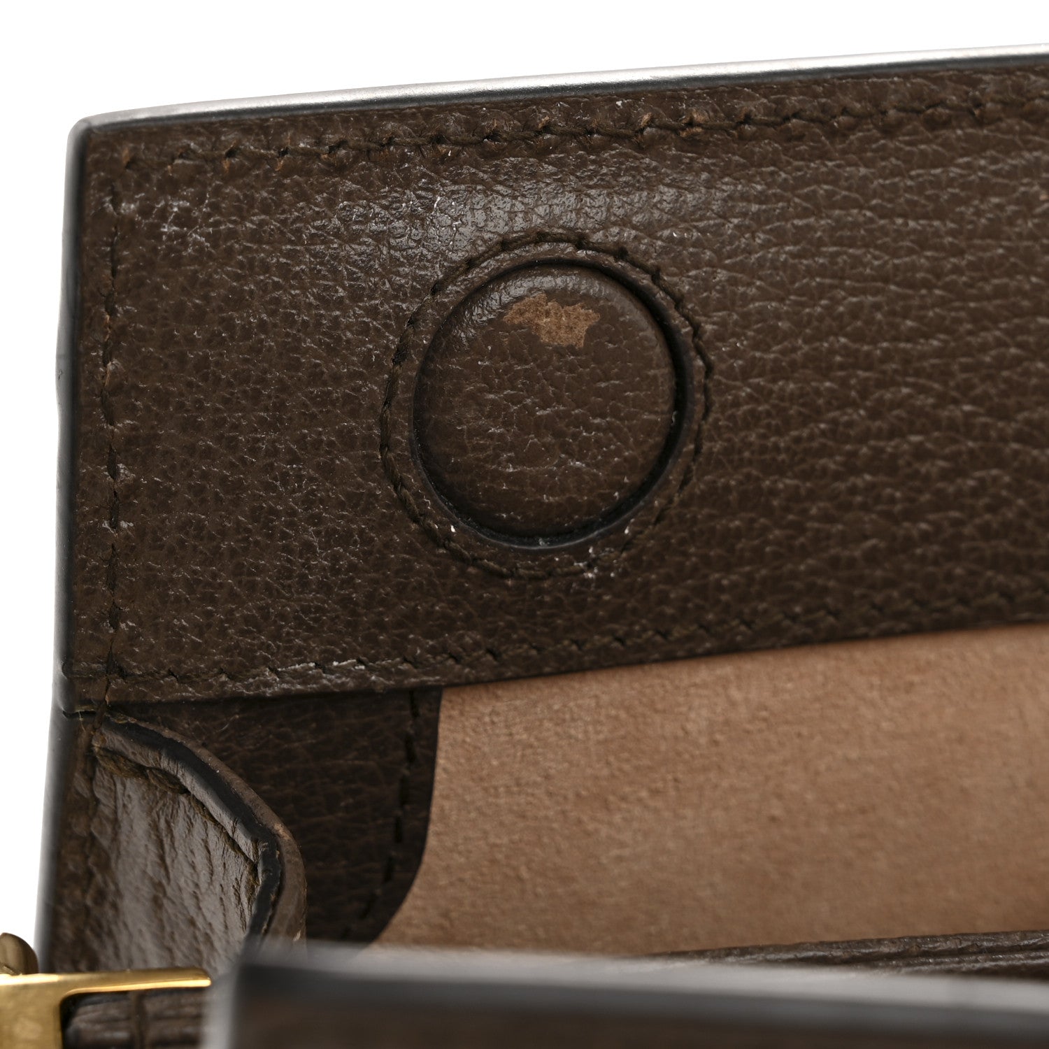 GG Supreme Monogram Textured Dollar Calfskin Web Mini Ophidia Chain Shoulder Bag Beige Ebony New Acero