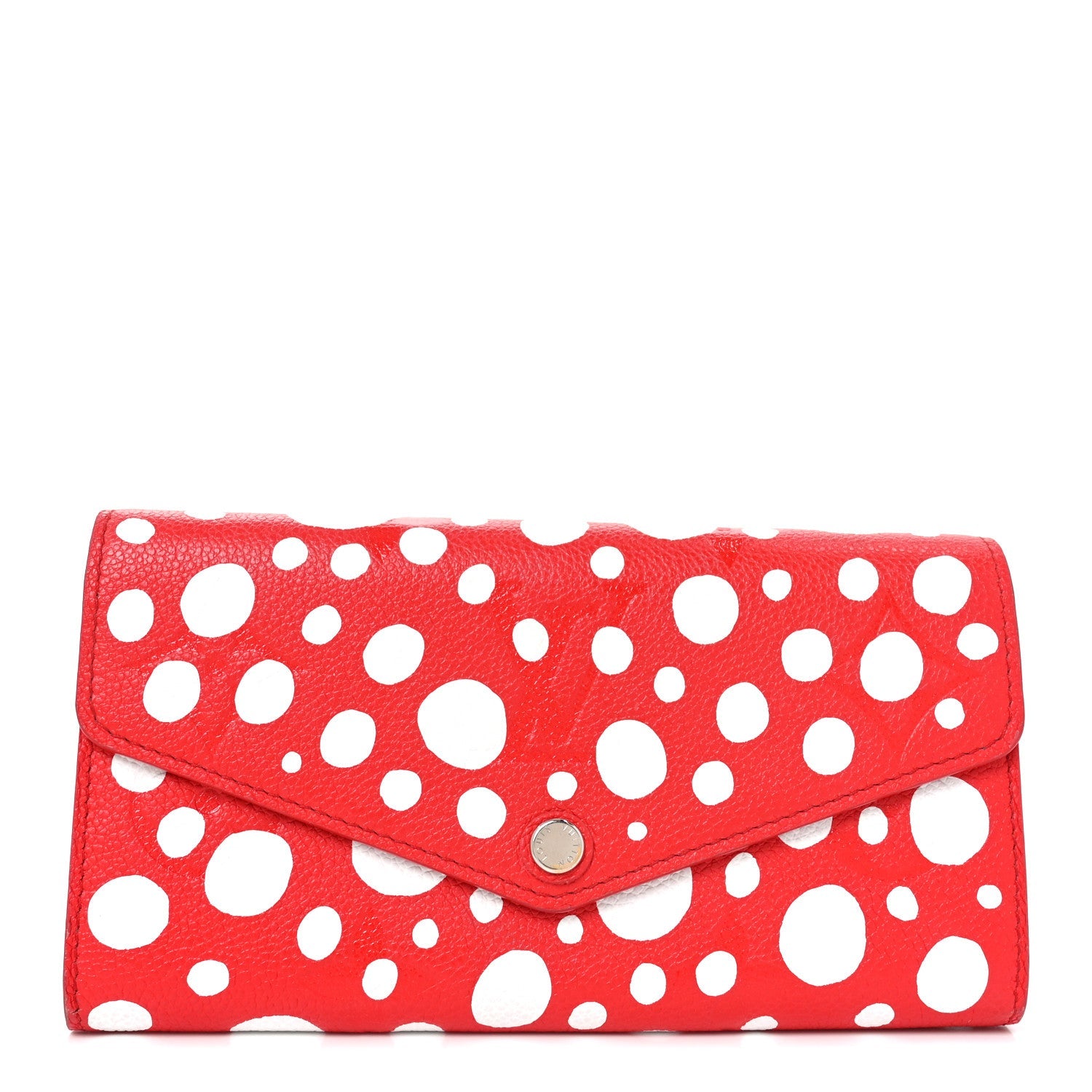 LV X YK Empreinte Dots Sarah Wallet Red White