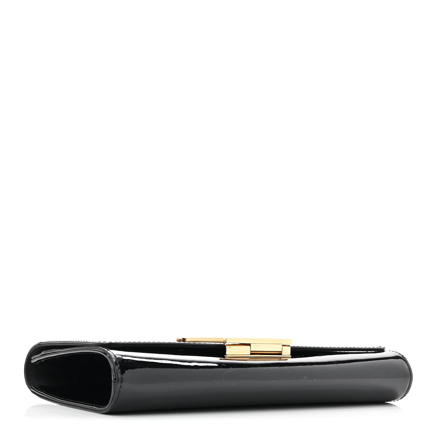 Patent Louise Clutch Black