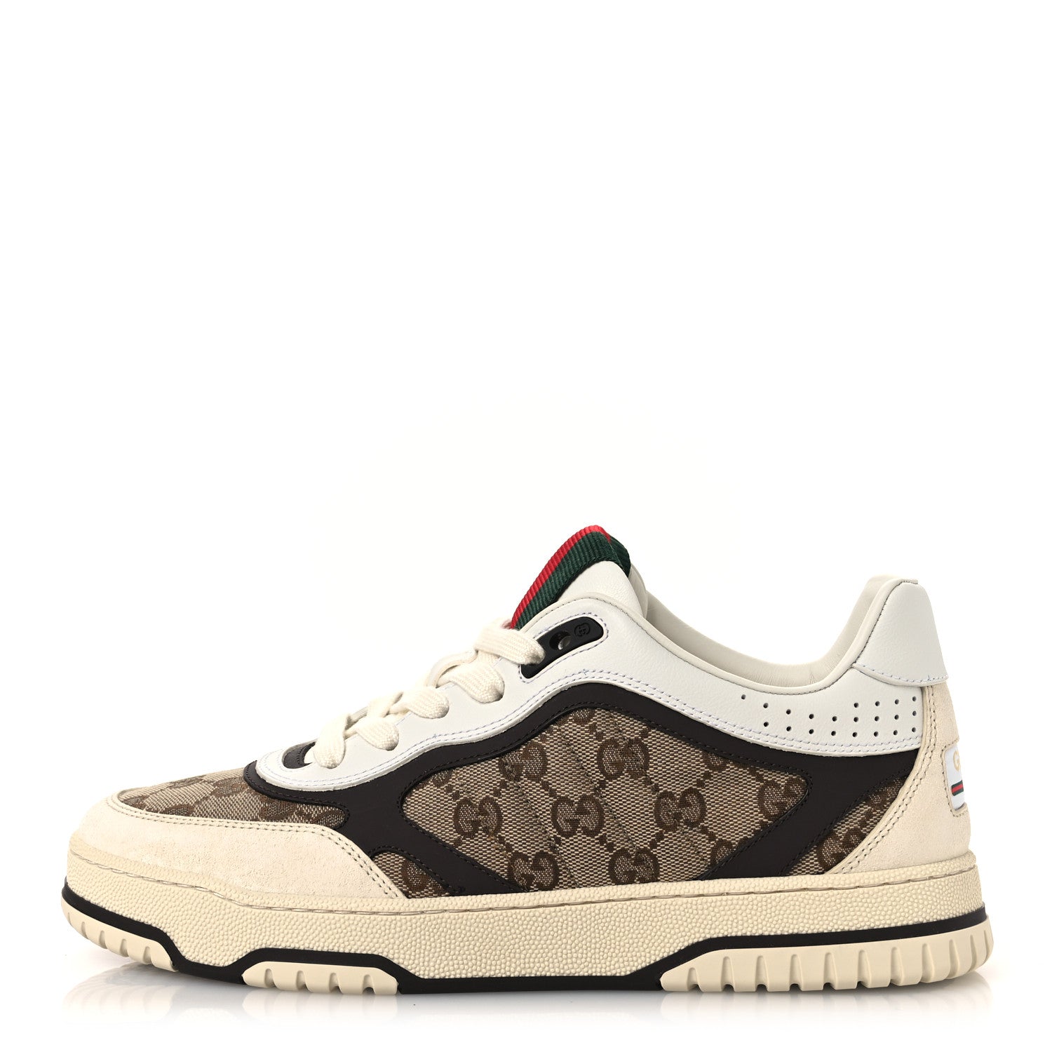 Monogram Suede Re-Web Sneakers 6 Ivory Beige Ebony
