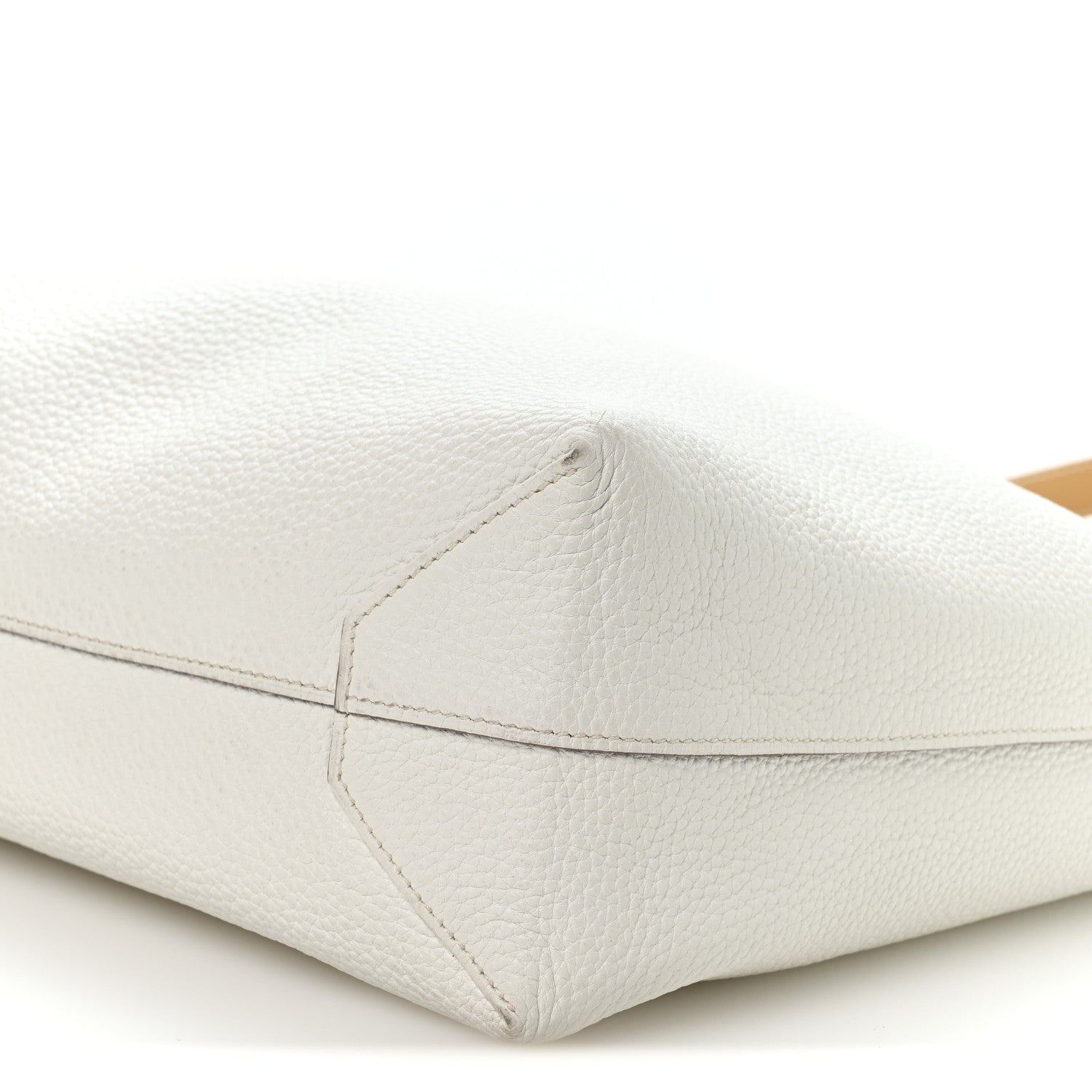 Taurillon Clemence Double Sens 45 Reversible Tote White Sable