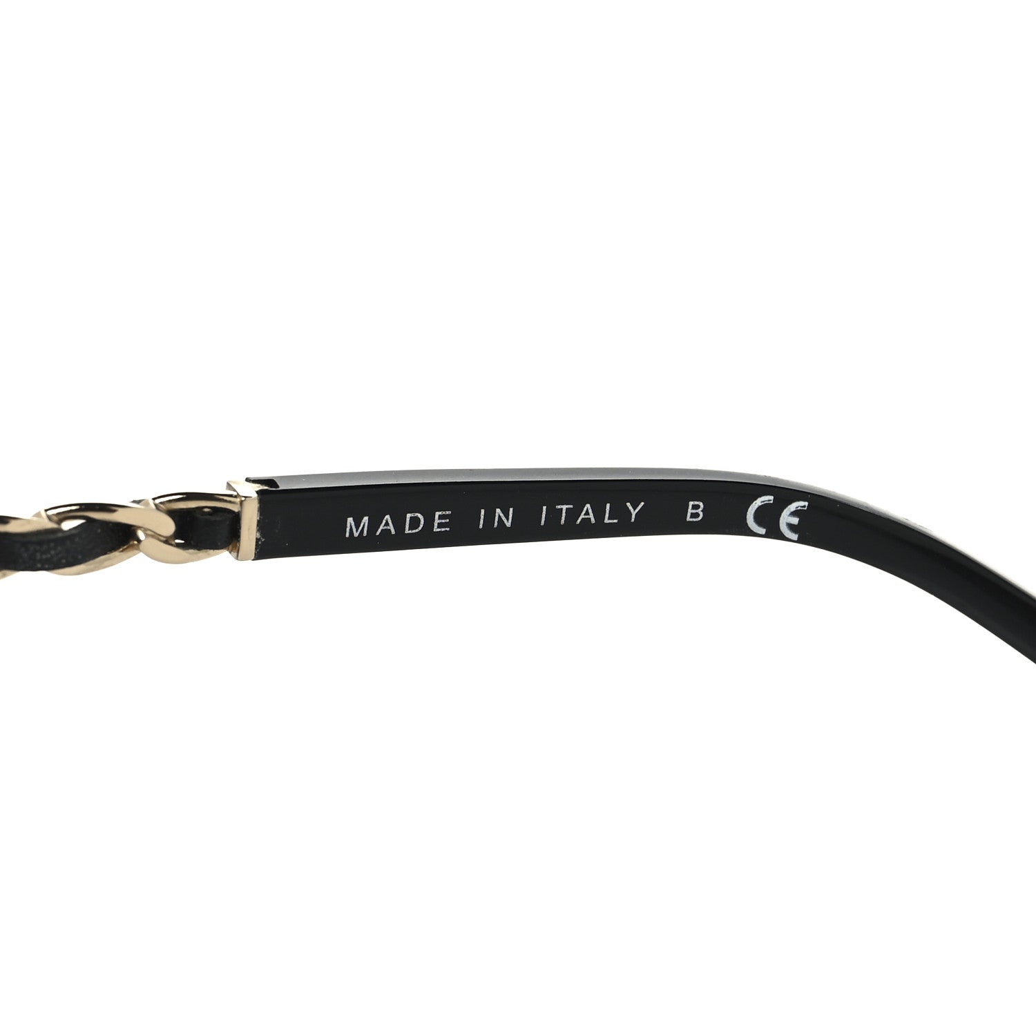 Lambskin Square Chain Sunglasses 5210-Q Black