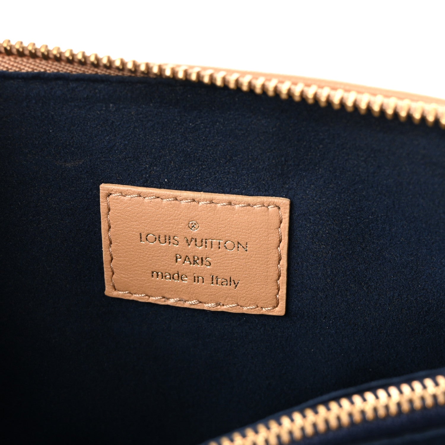 Lambskin Embossed Monogram Coussin PM Camel