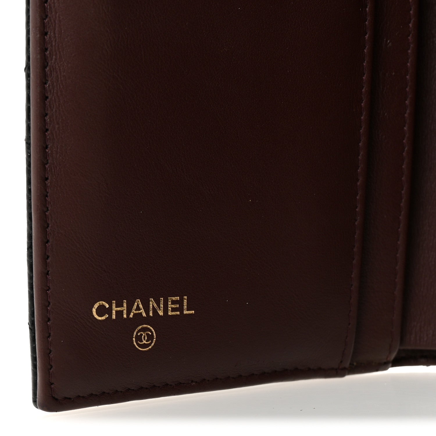 Caviar Quilted Long Flap Wallet Black