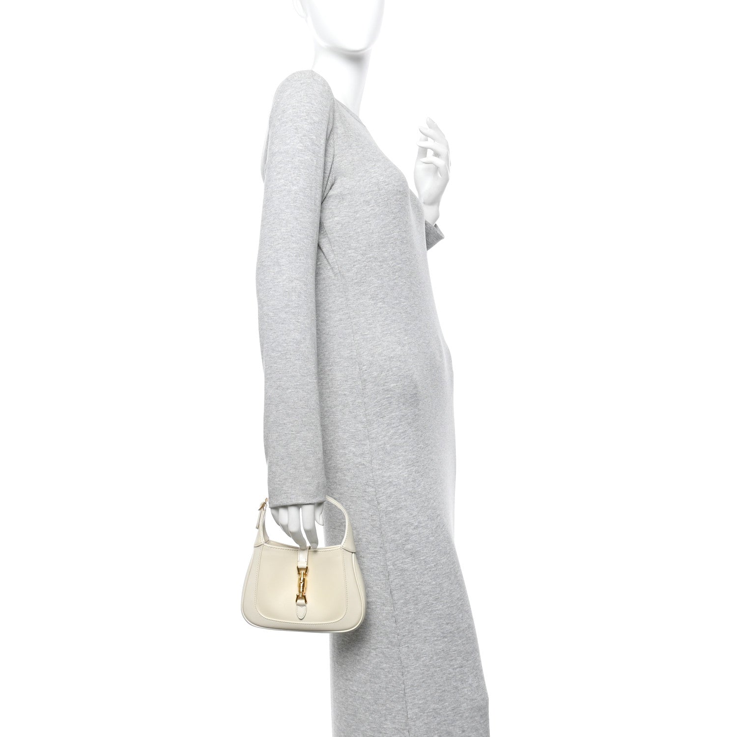 Boarded Dyana Lux Calfskin Mini Jackie 1961 Hobo Mystic White