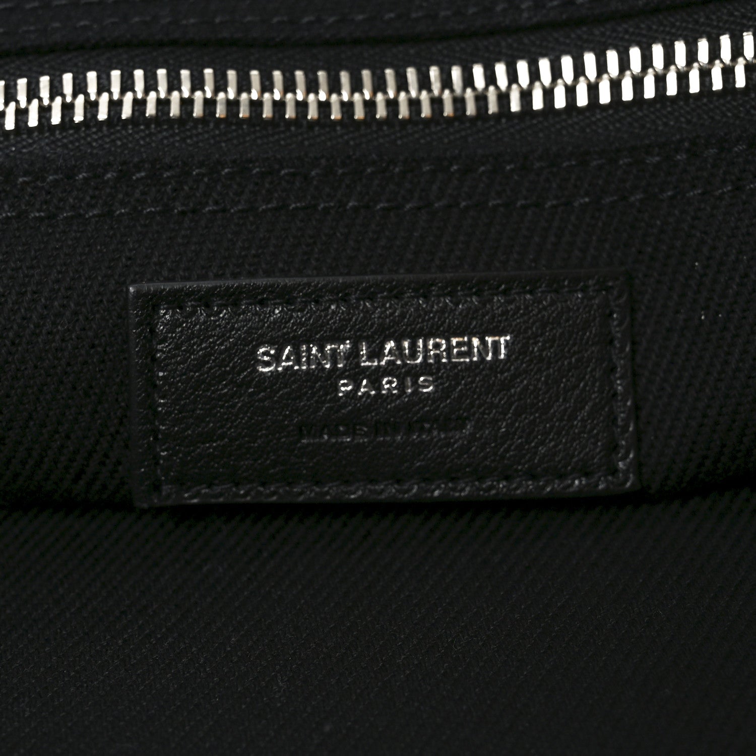 Linen Calfskin Rive Gauche Tote Black