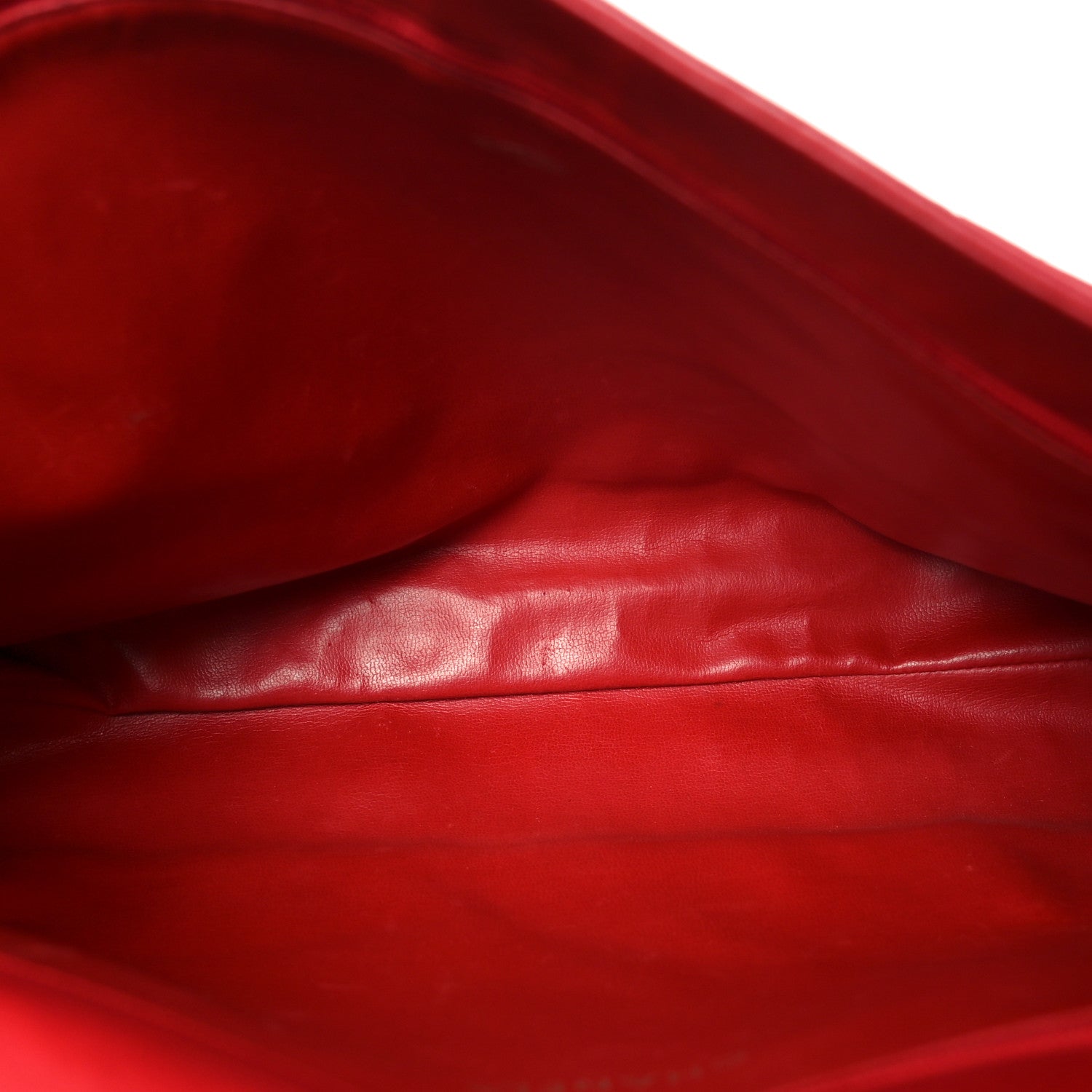 Lambskin Quilted Single Flap Red