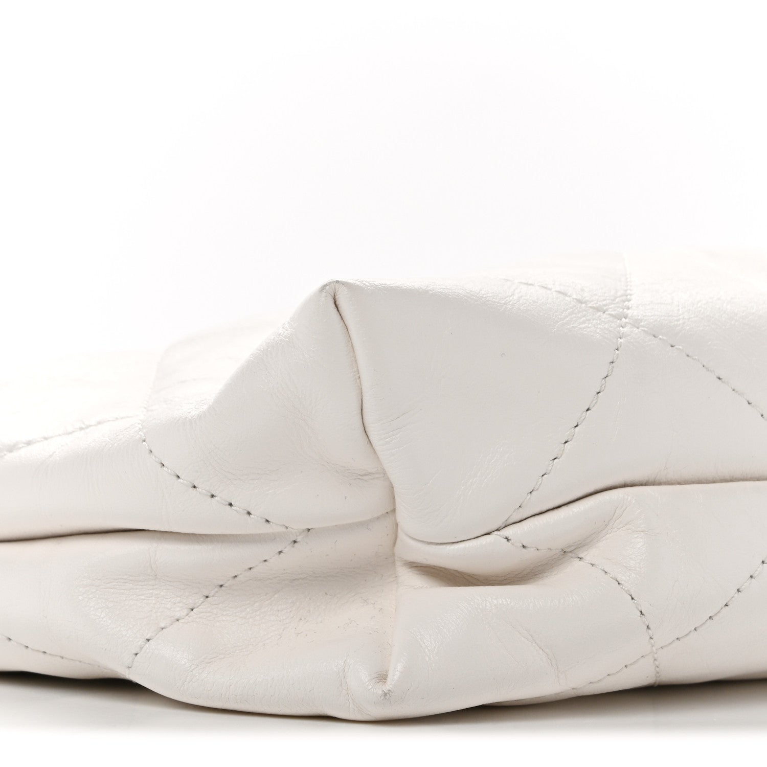 Shiny Calfskin Quilted Small Chanel 22 White