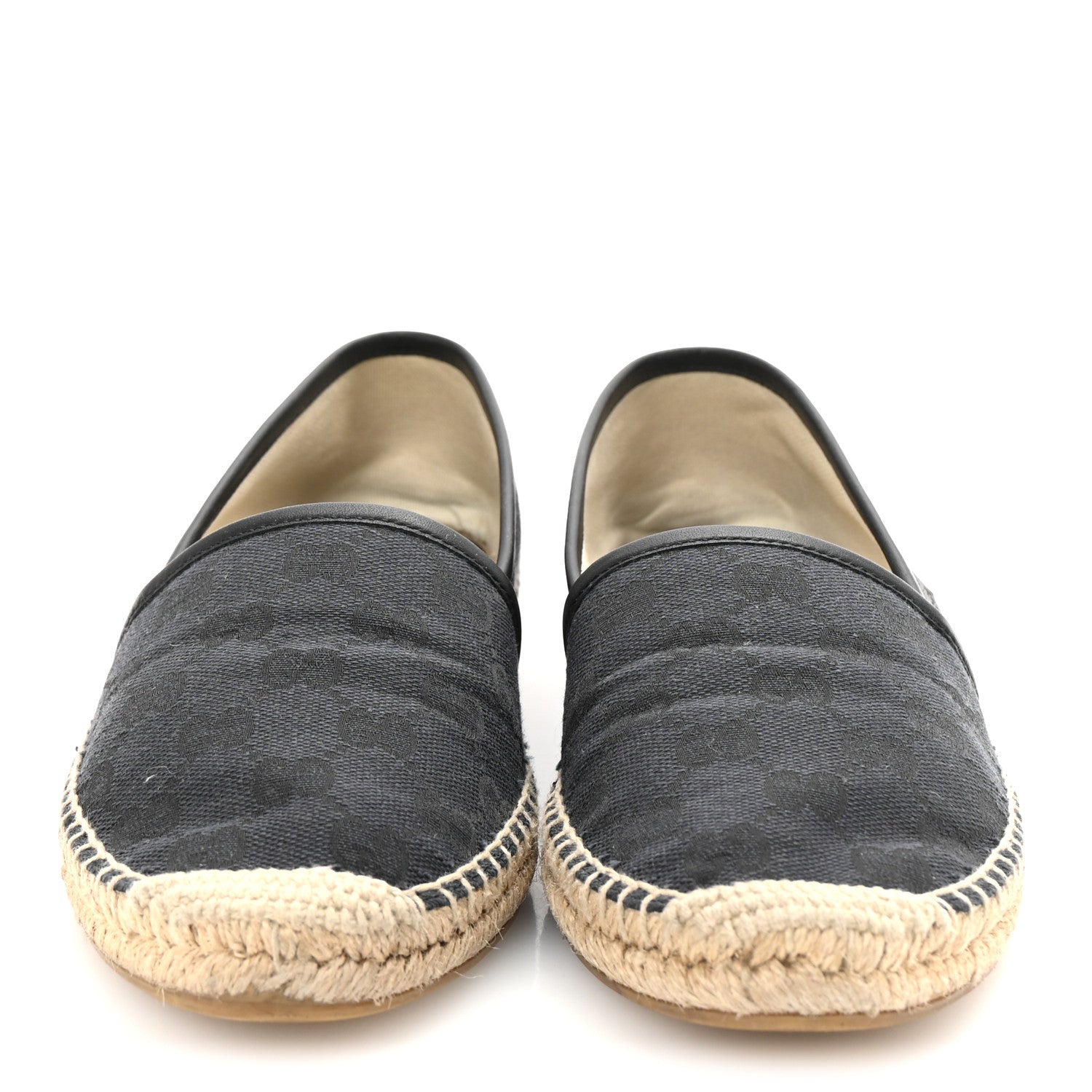 Monogram Espadrilles 38 Black