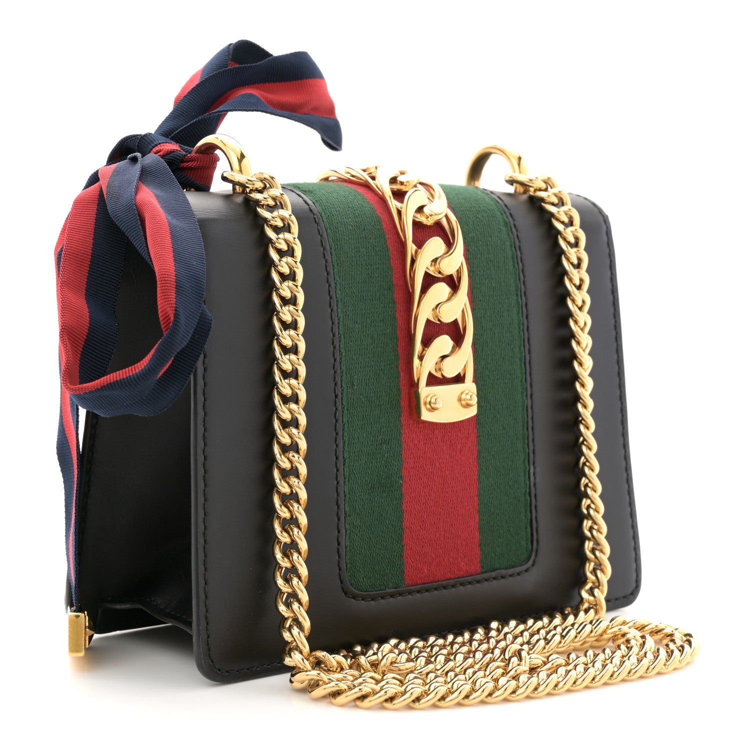 Calfskin Mini Sylvie Shoulder Bag Black