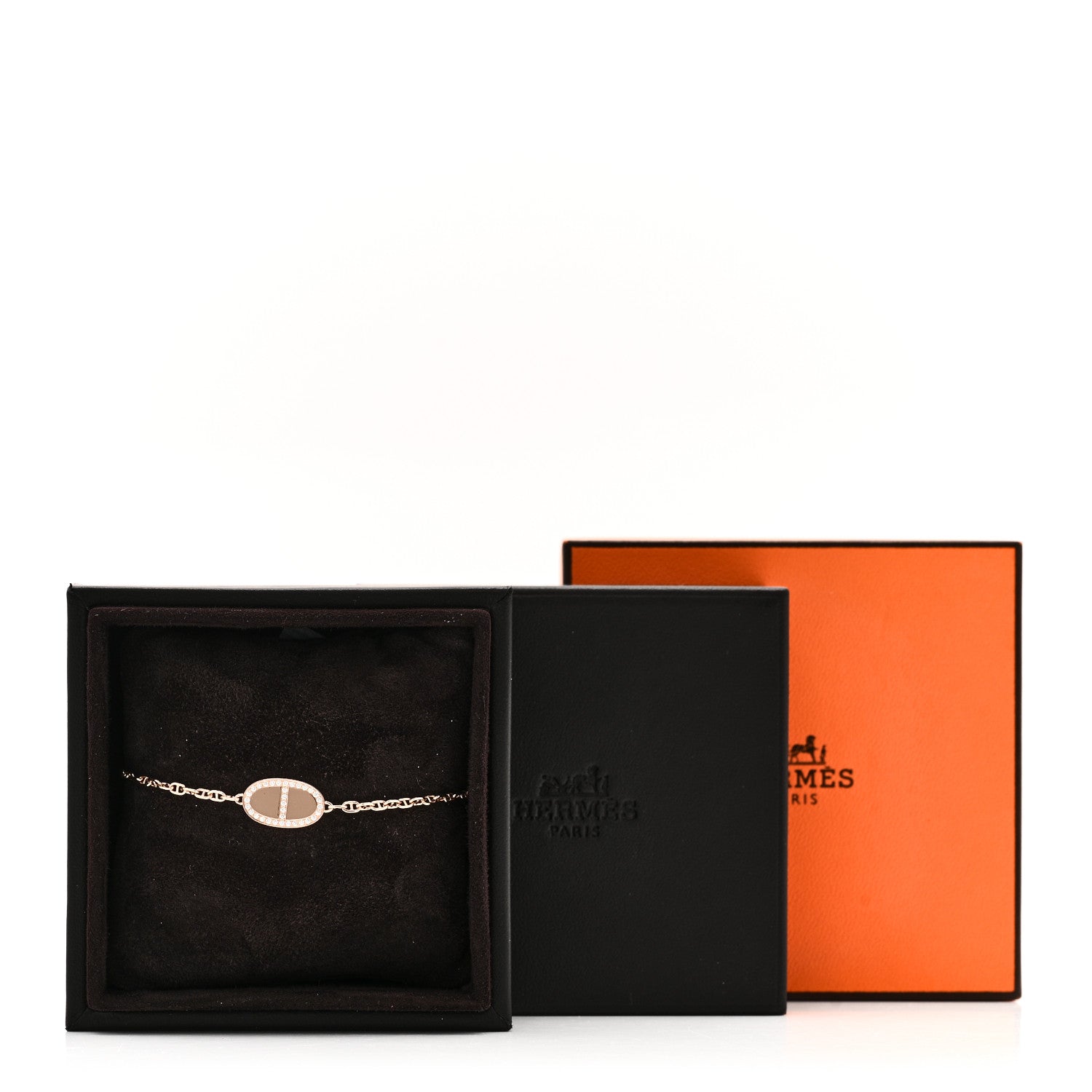 18K Rose Gold Diamond Chaine d'Ancre Verso Bracelet ST