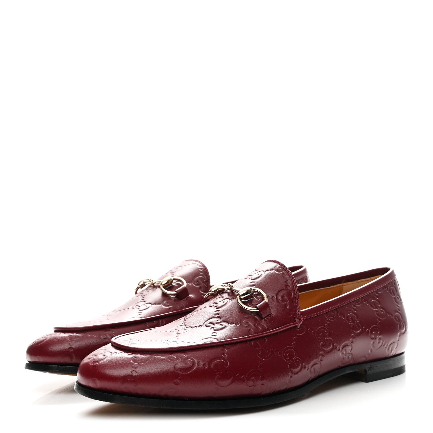 Guccissima Womens Jordaan Loafers 37.5 Rosso Ancora