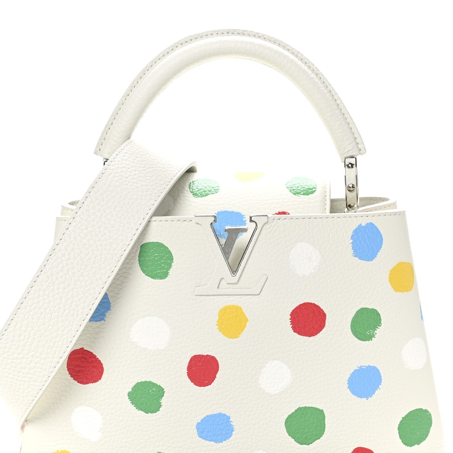 LV X YK Taurillon Capucines BB White