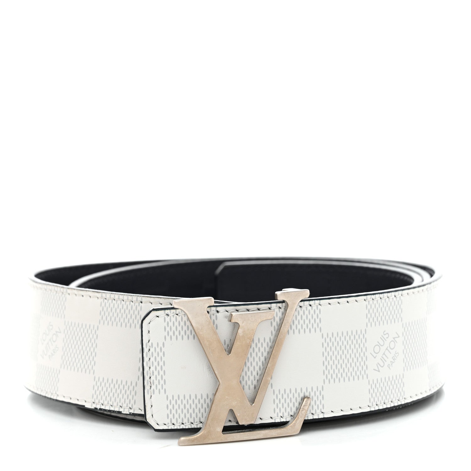 Damier Graphite Damier Infini 40mm LV Initiales Reversible Belt 95 38 Gray Black