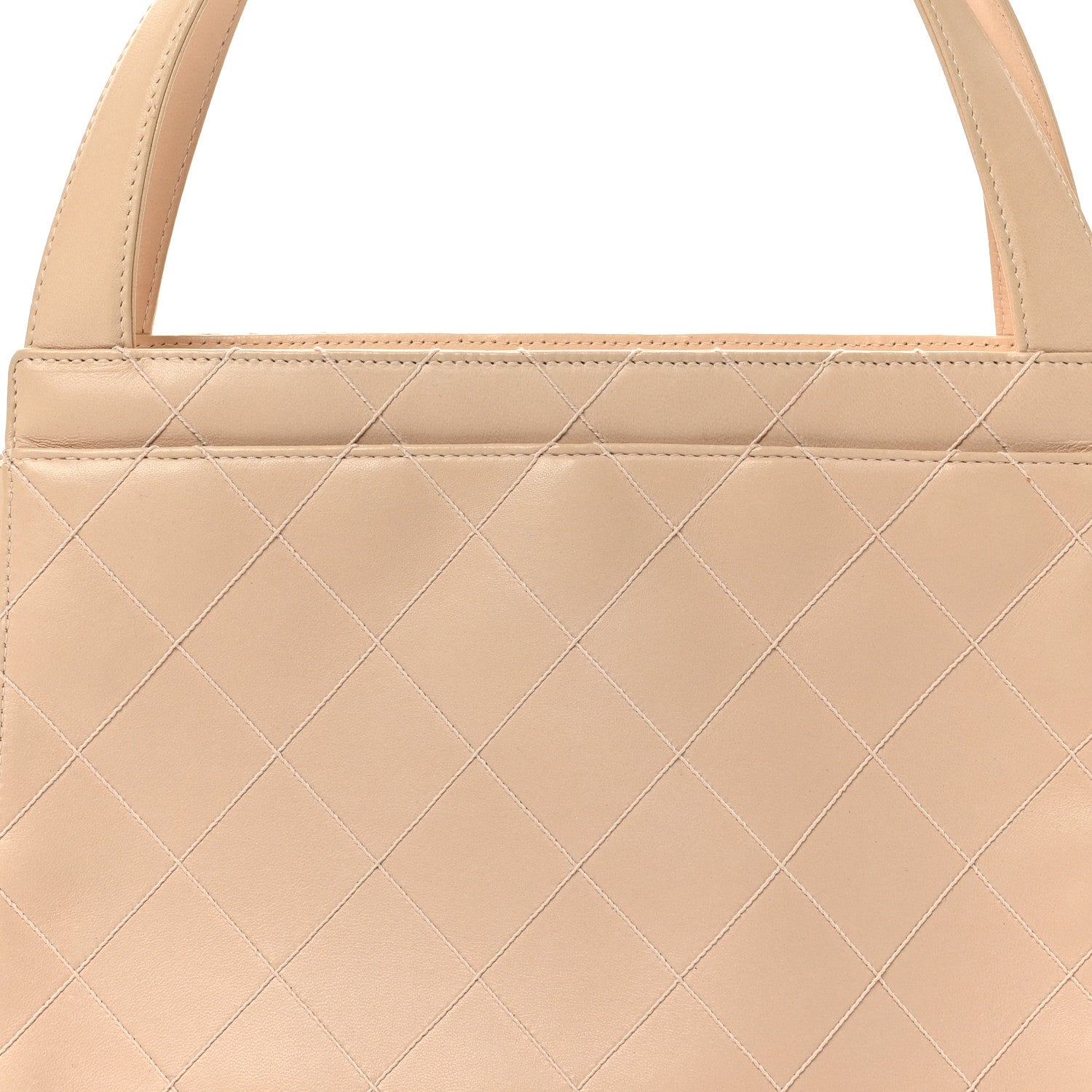 Calfskin Quilted Small Shopper Pink
