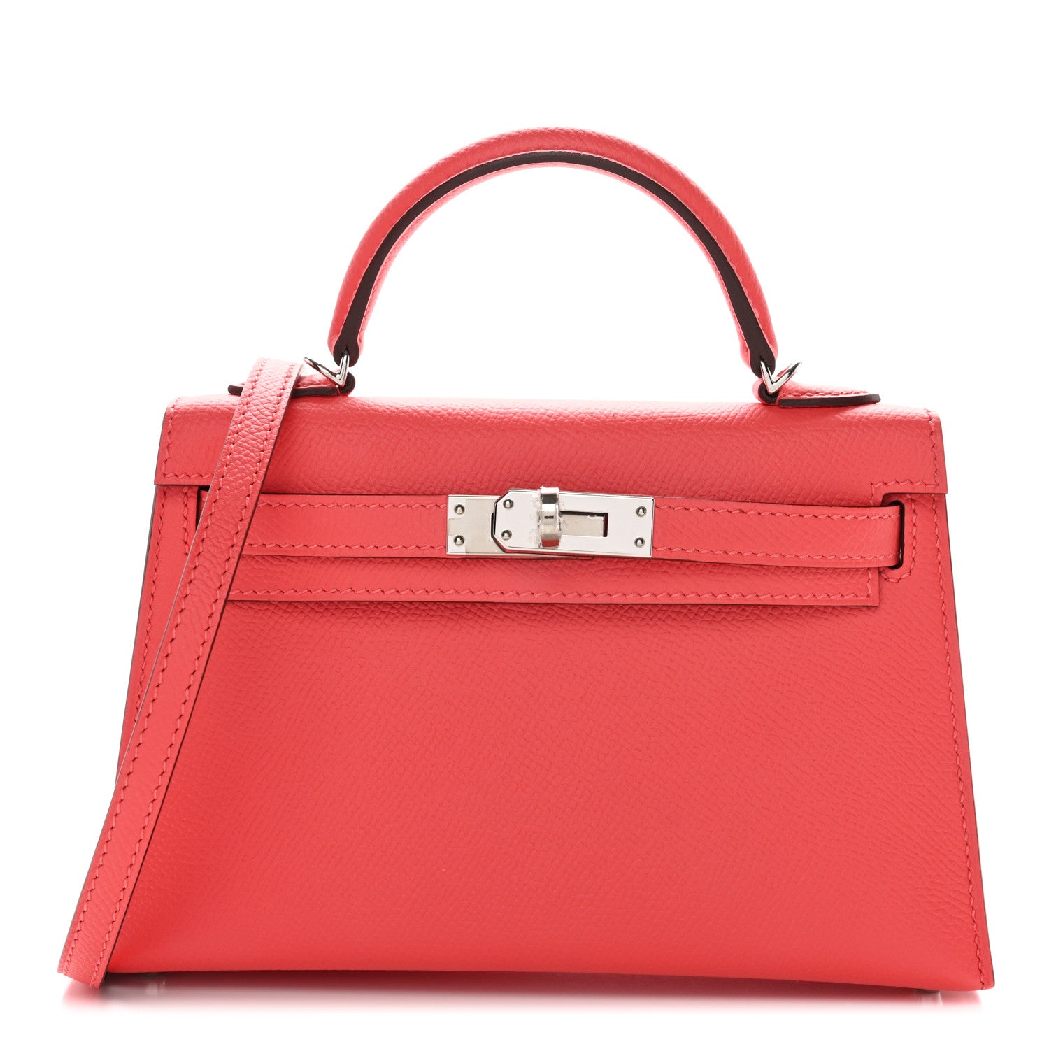 Epsom Verso Mini Kelly Sellier 20 Rose Jaipur Rouge Vif
