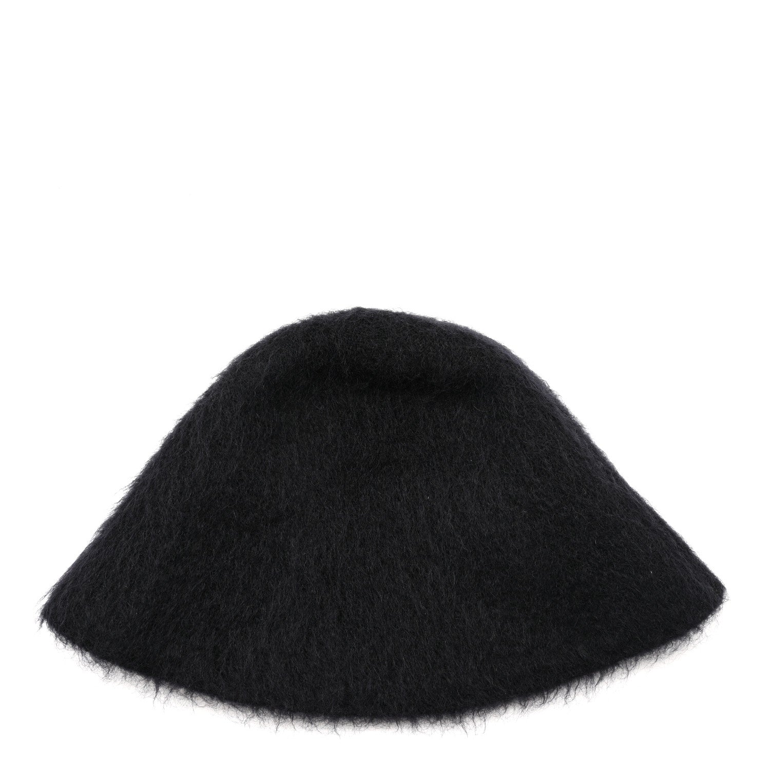 Mohair Wool LV Fluffy Hat Black