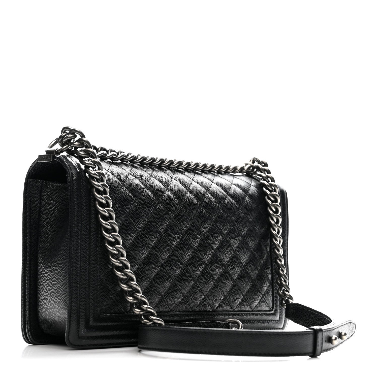 Caviar Quilted New Medium Boy Flap Black