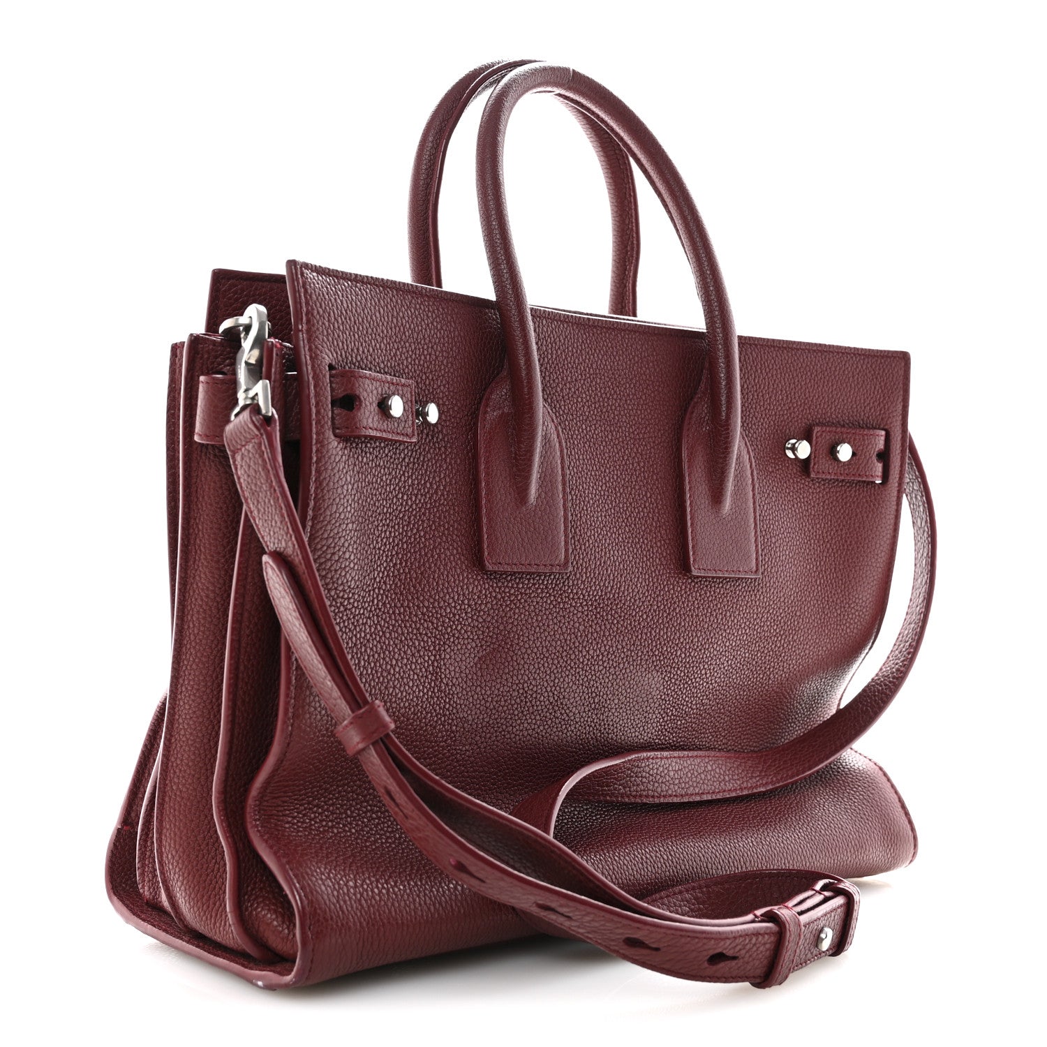 Grained Calfskin Small Supple Sac De Jour Dark Pallisandre