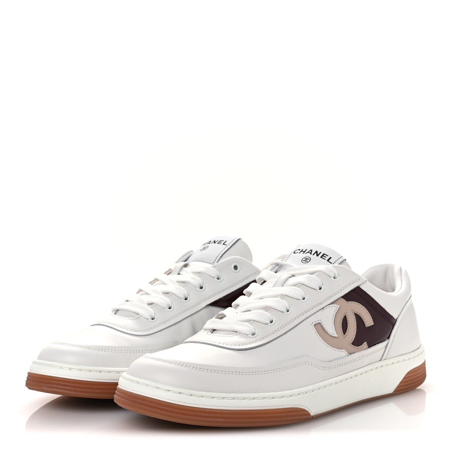 Calfskin Patent Calfskin Mens CC Sneakers 41 White Pink Red