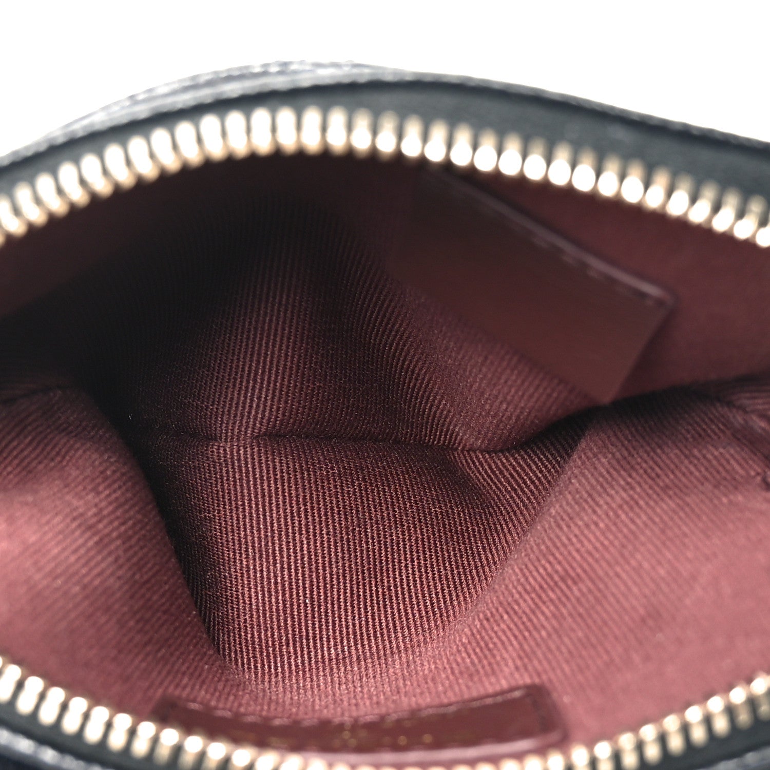 Caviar Quilted Zip Card Holder Wallet Black