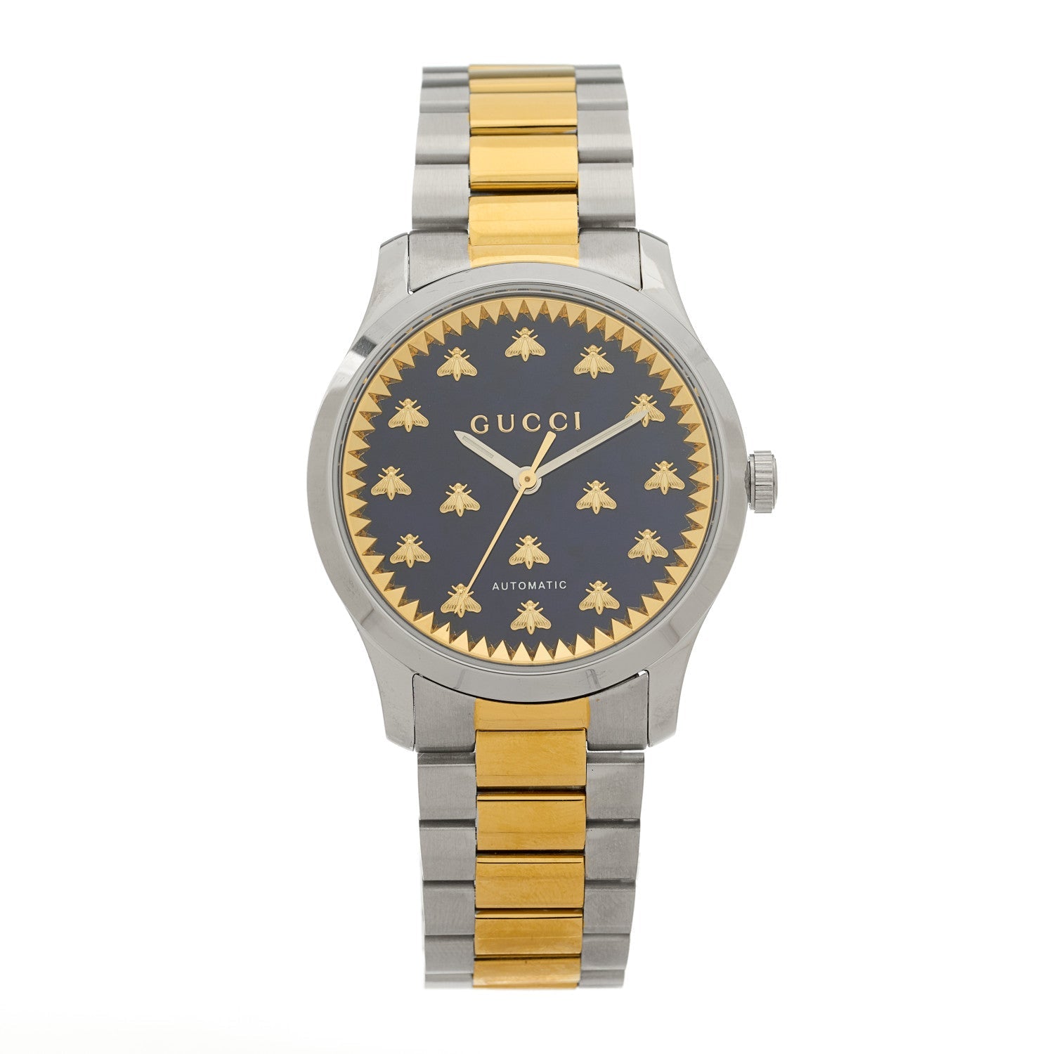 Stainless Steel 38mm G-Timeless Two Tone Bee Automatic Watch Blue