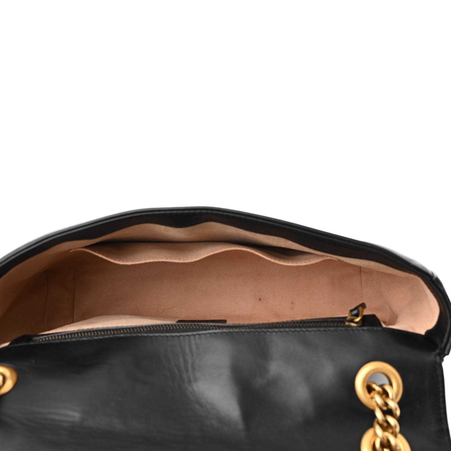 Calfskin Matelasse Animal Studs Medium GG Marmont Shoulder Bag Black